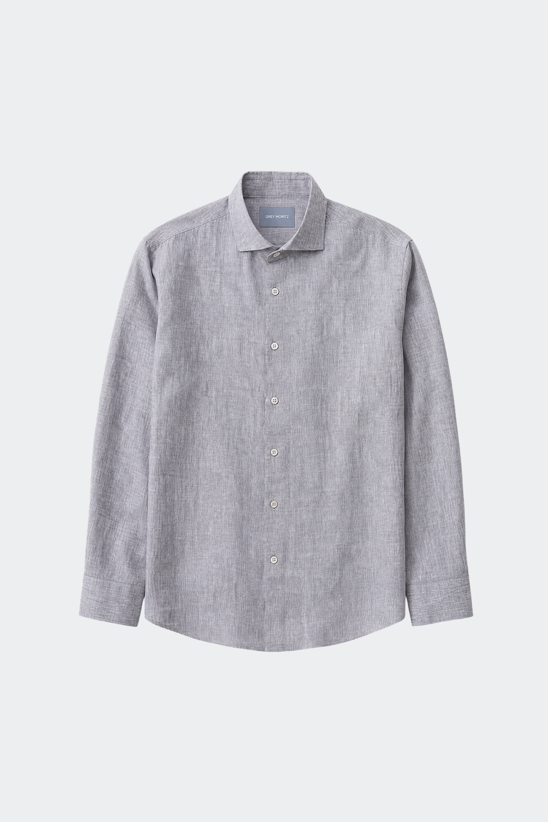 Linned skjorte til herrer, relaxed fit, spread krave