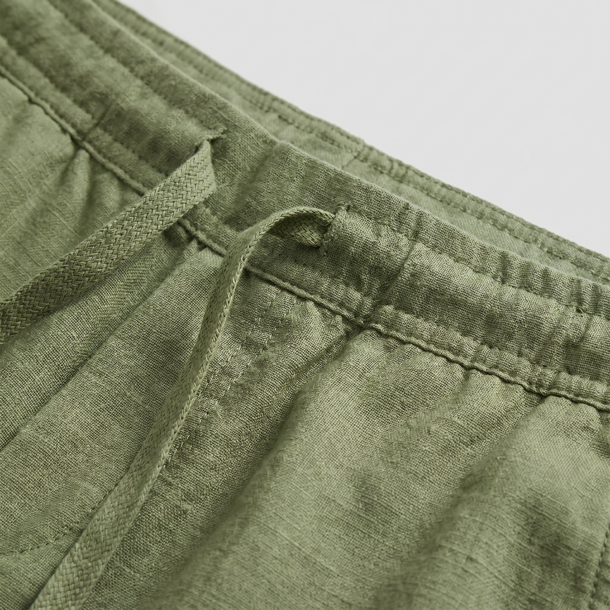Pantalones cortos de lino para hombre casuales de verano