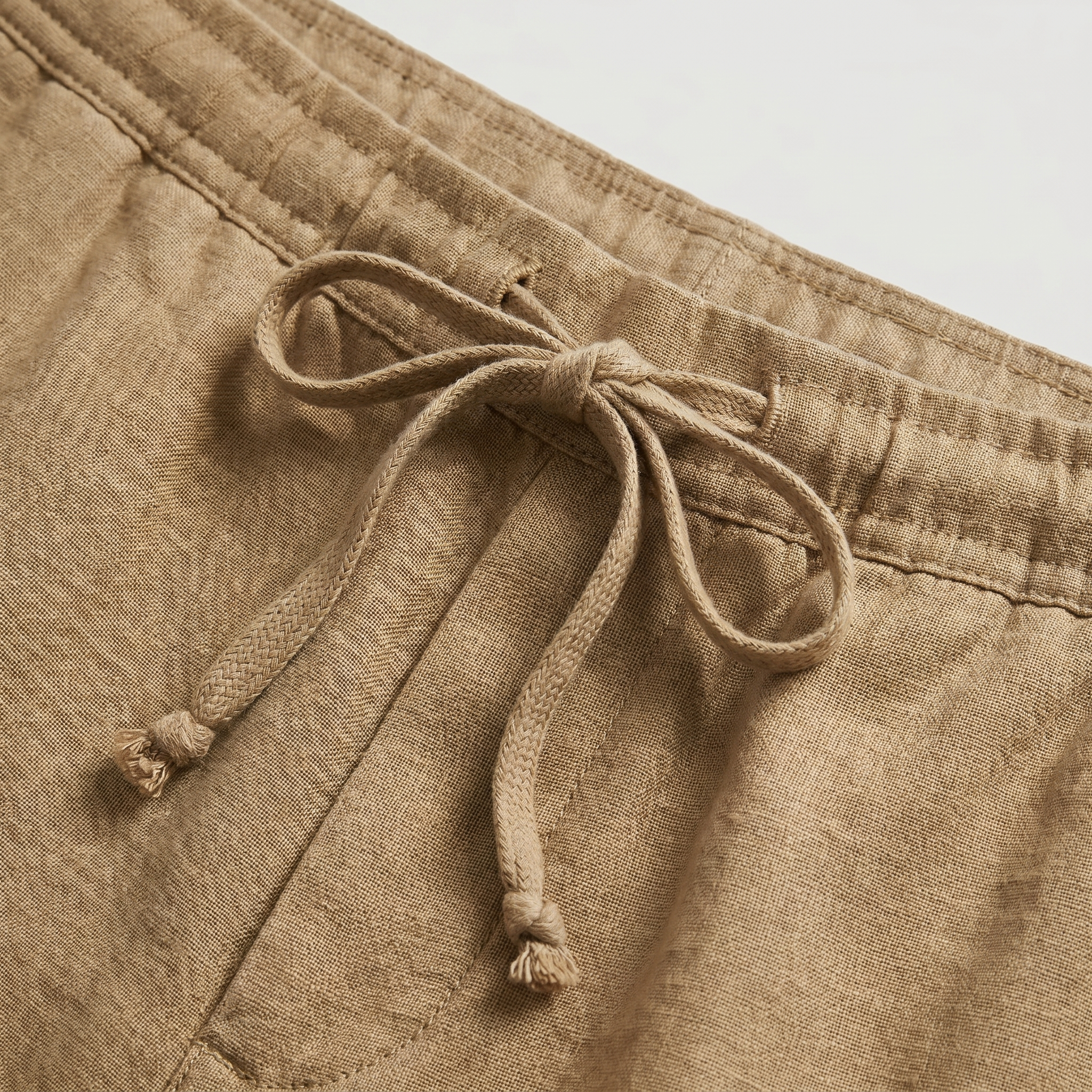 Pantalones cortos de lino para hombre casuales de verano