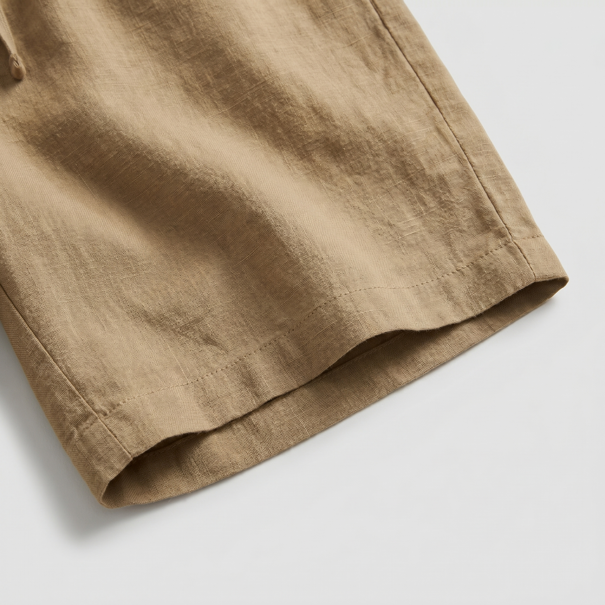 Pantalones cortos de lino para hombre casuales de verano