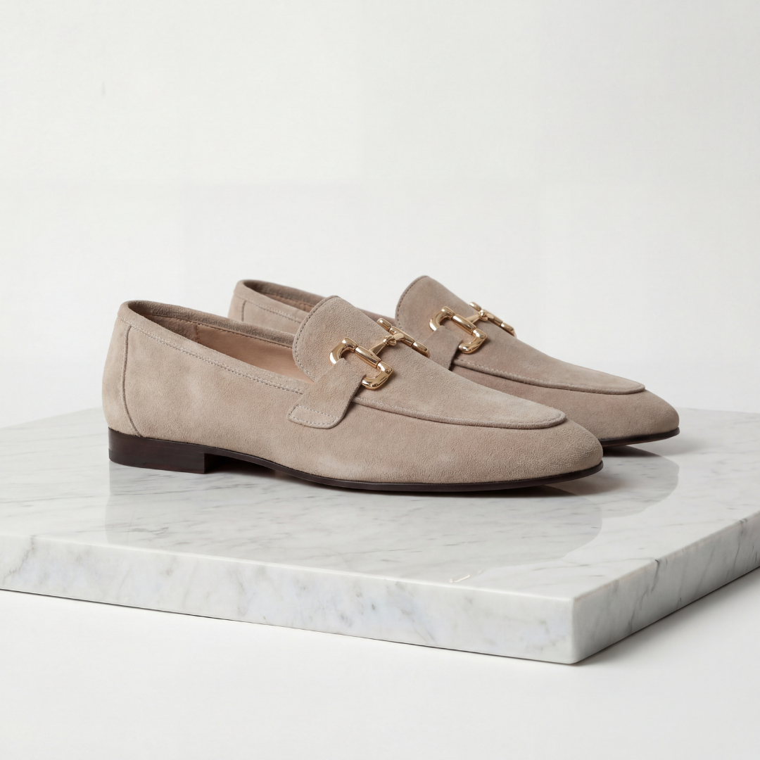 Mocasines de hombre de ante con detalle horsebit casual formal