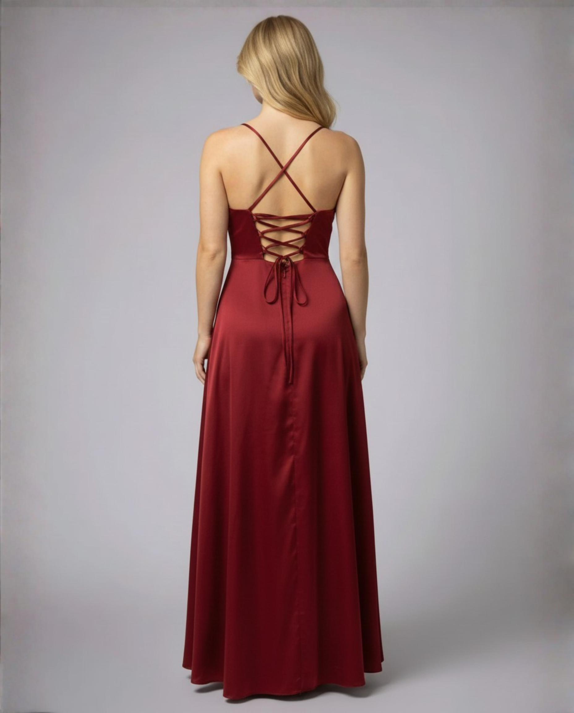 Vestido maxi para mujer con abertura en la pierna elegante casual otoño