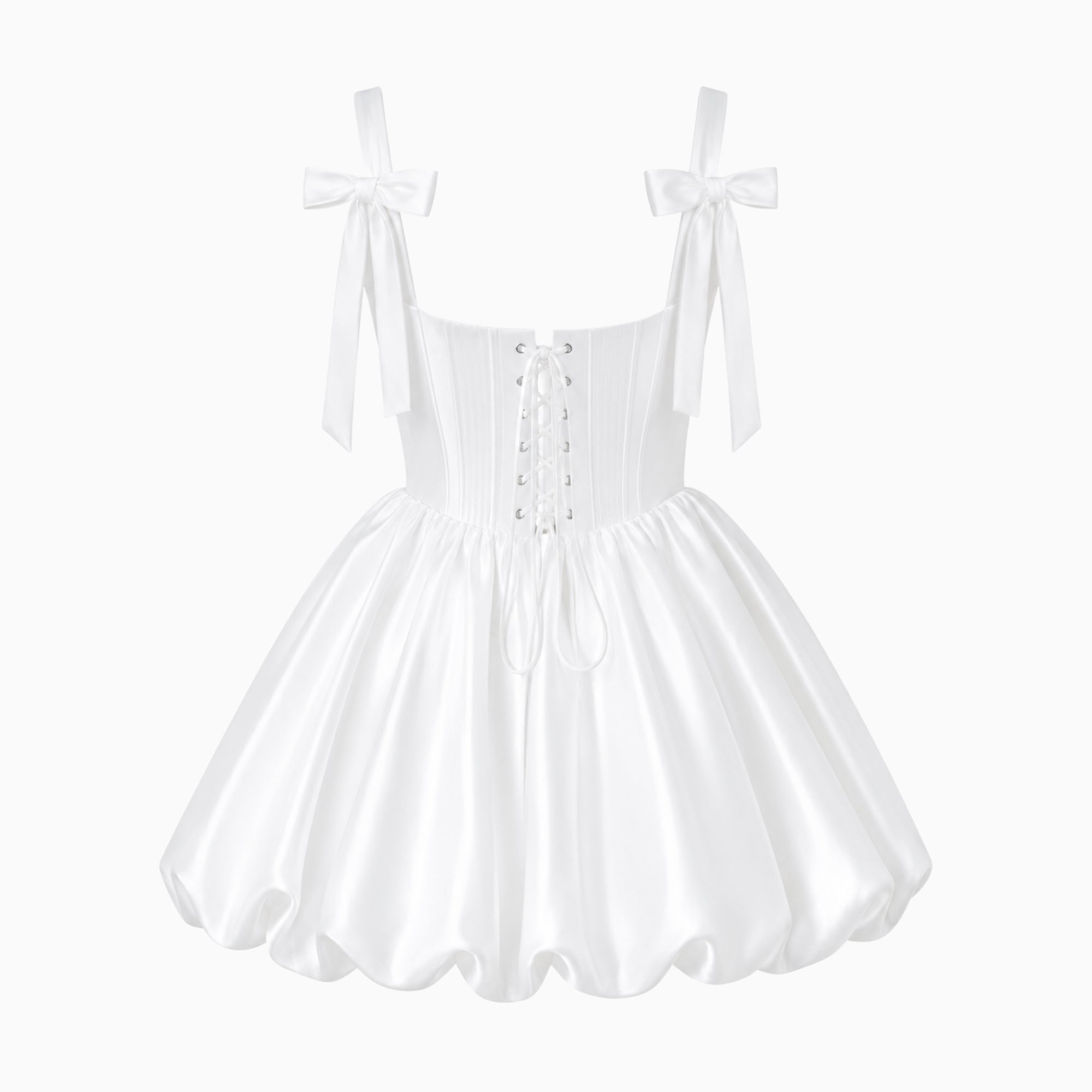 Mini robe corset blanche décontractée pour femmes