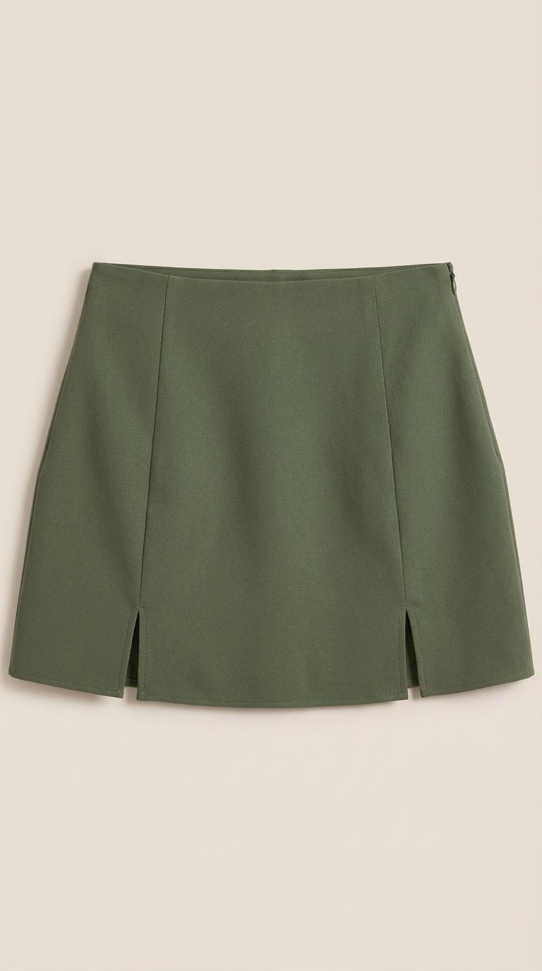 Women's Mini Skirt High Waist Side Slit Summer Casual