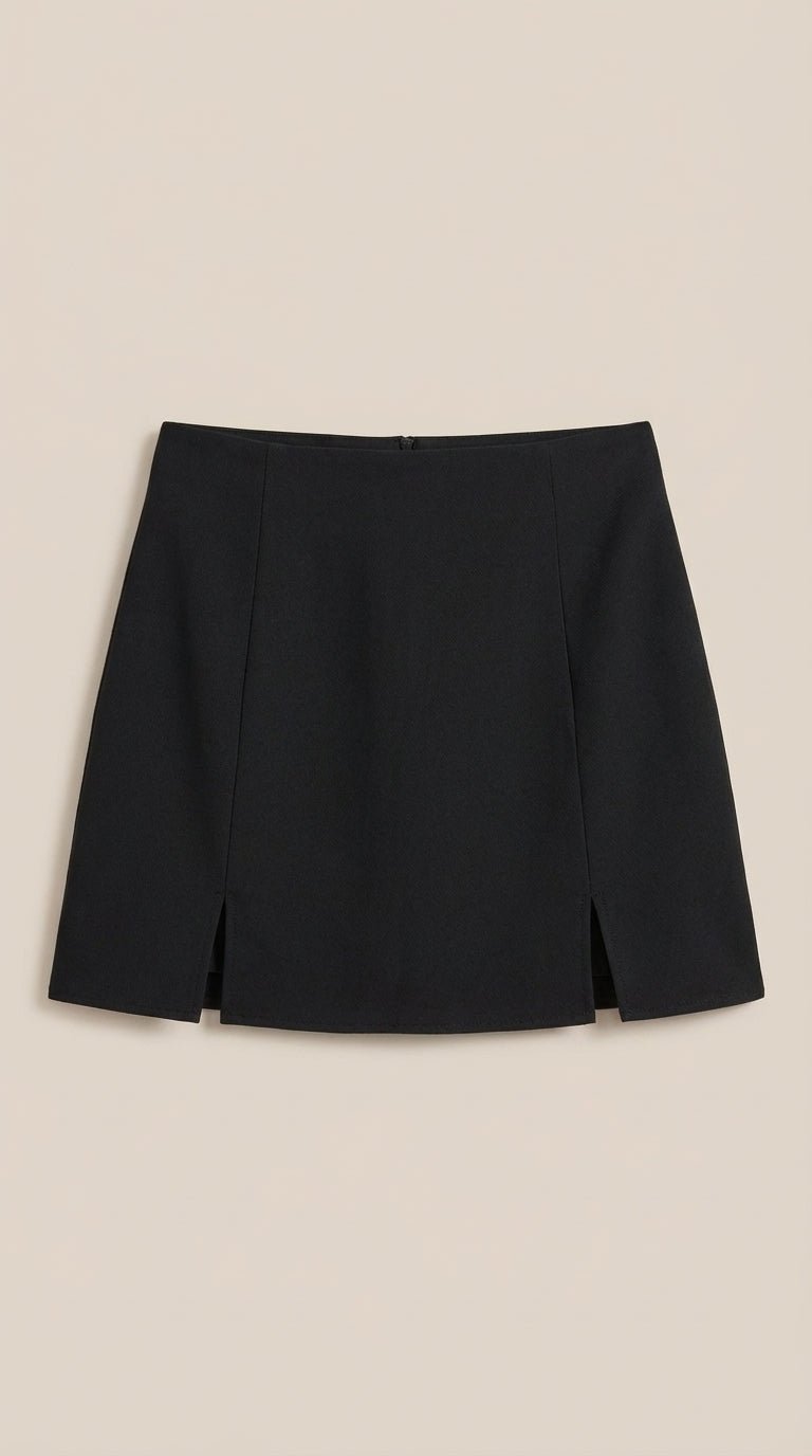 Women's Mini Skirt High Waist Side Slit Summer Casual