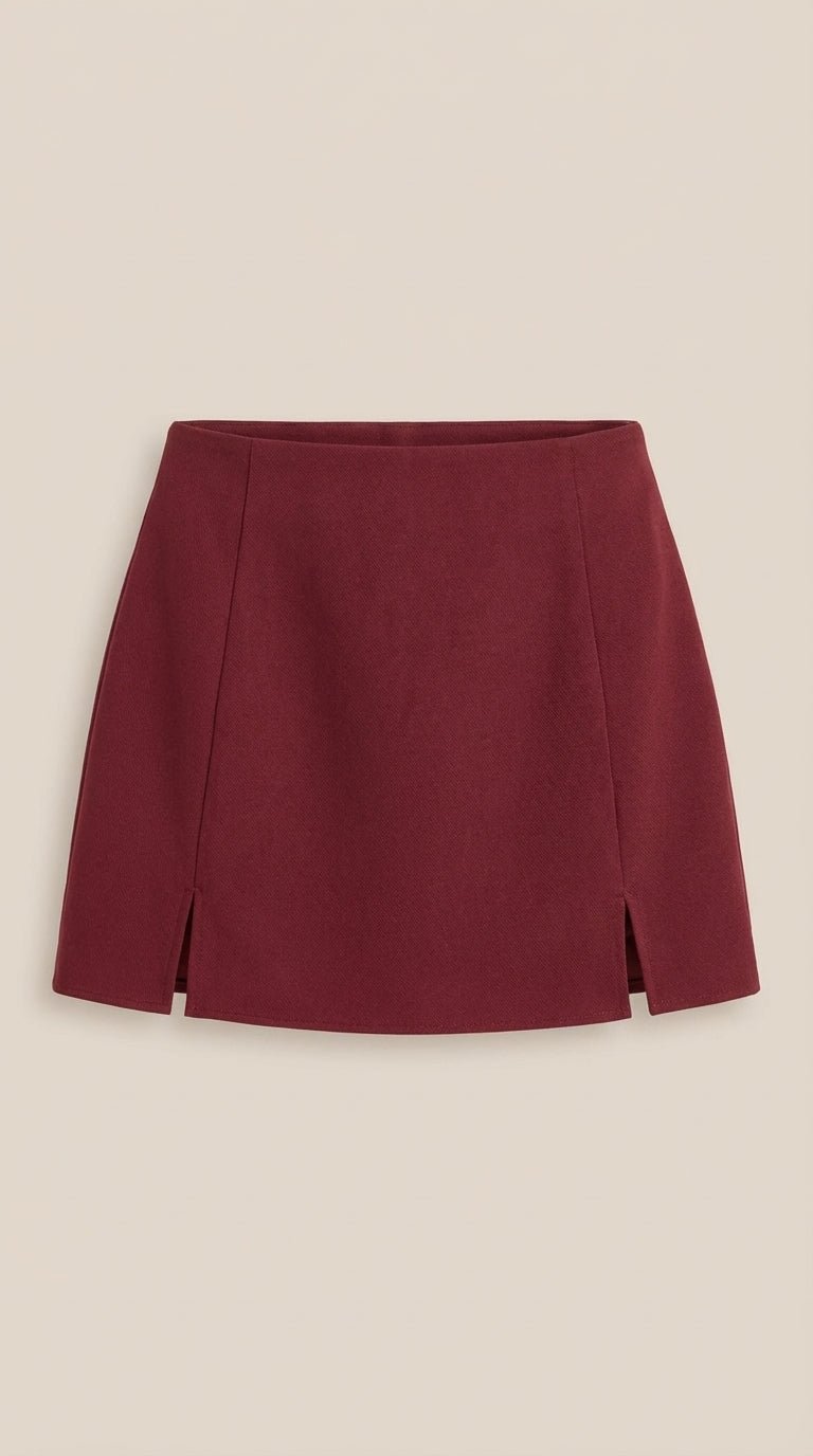 Women's Mini Skirt High Waist Side Slit Summer Casual