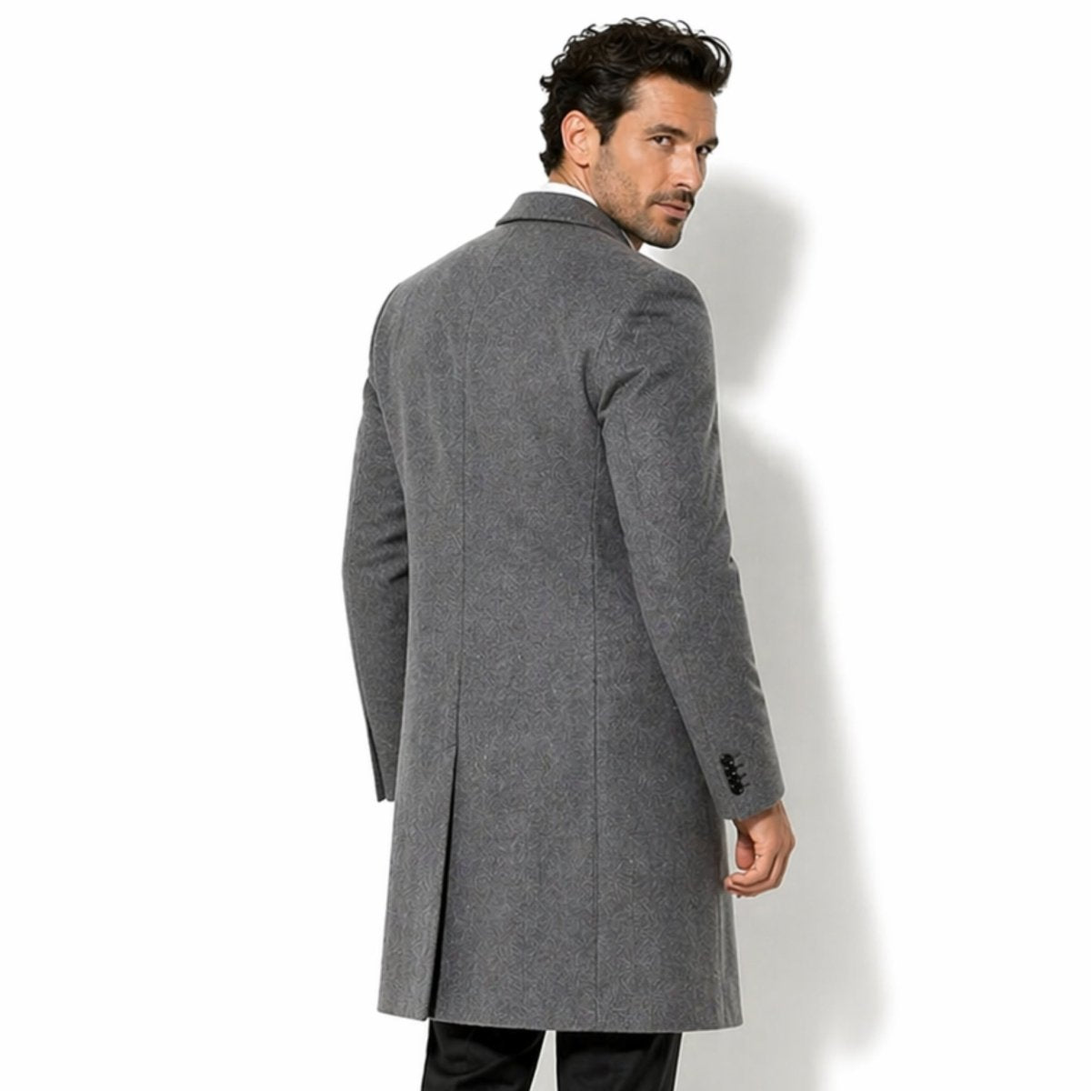 Manteau Homme Hiver Formelle Noir