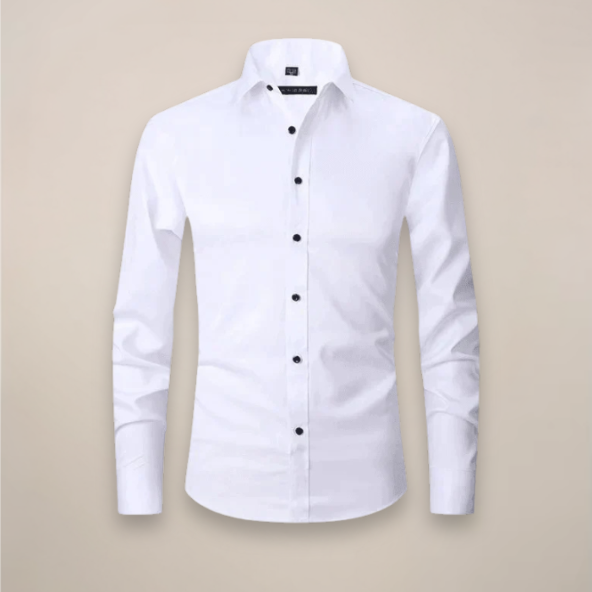 Camisa Hombre Mangas Largas Ajuste Estructurado Arrugado Libre