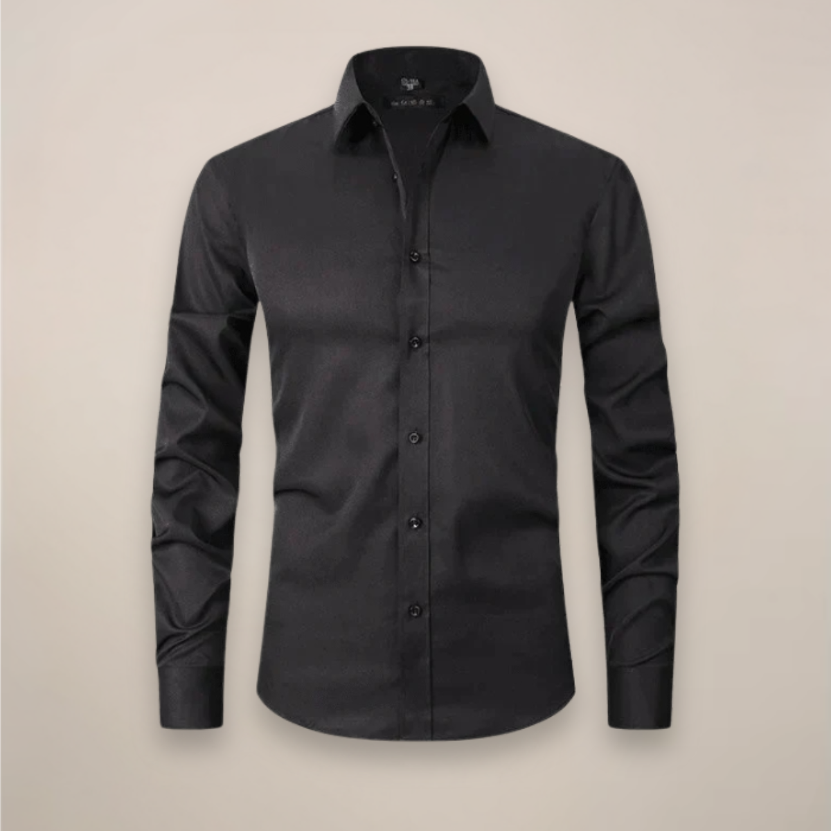 Camisa Hombre Mangas Largas Ajuste Estructurado Arrugado Libre