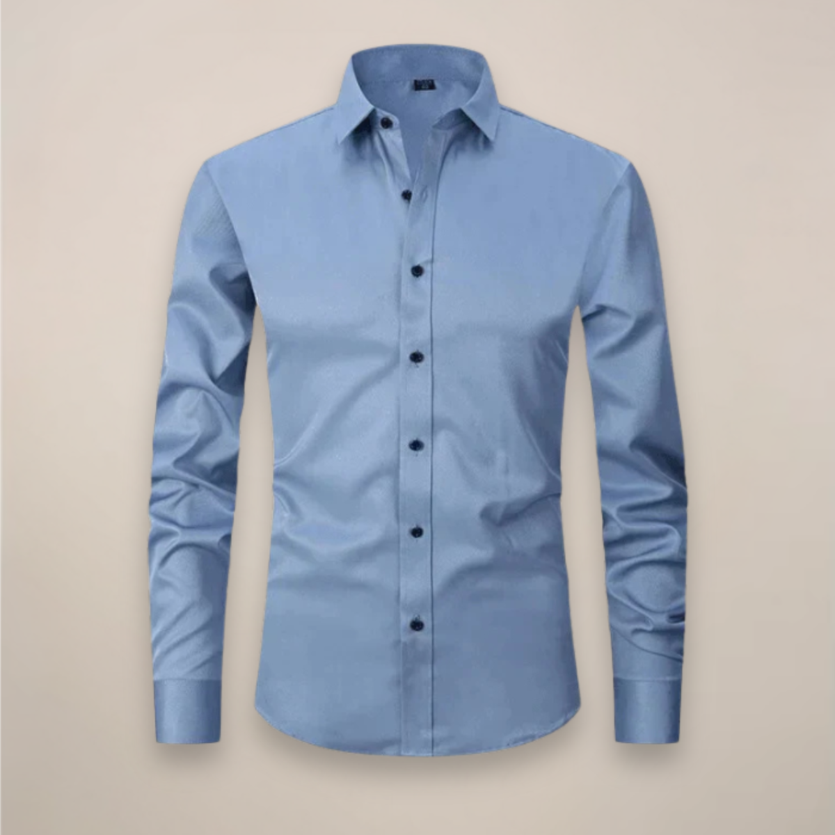 Camisa Hombre Mangas Largas Ajuste Estructurado Arrugado Libre