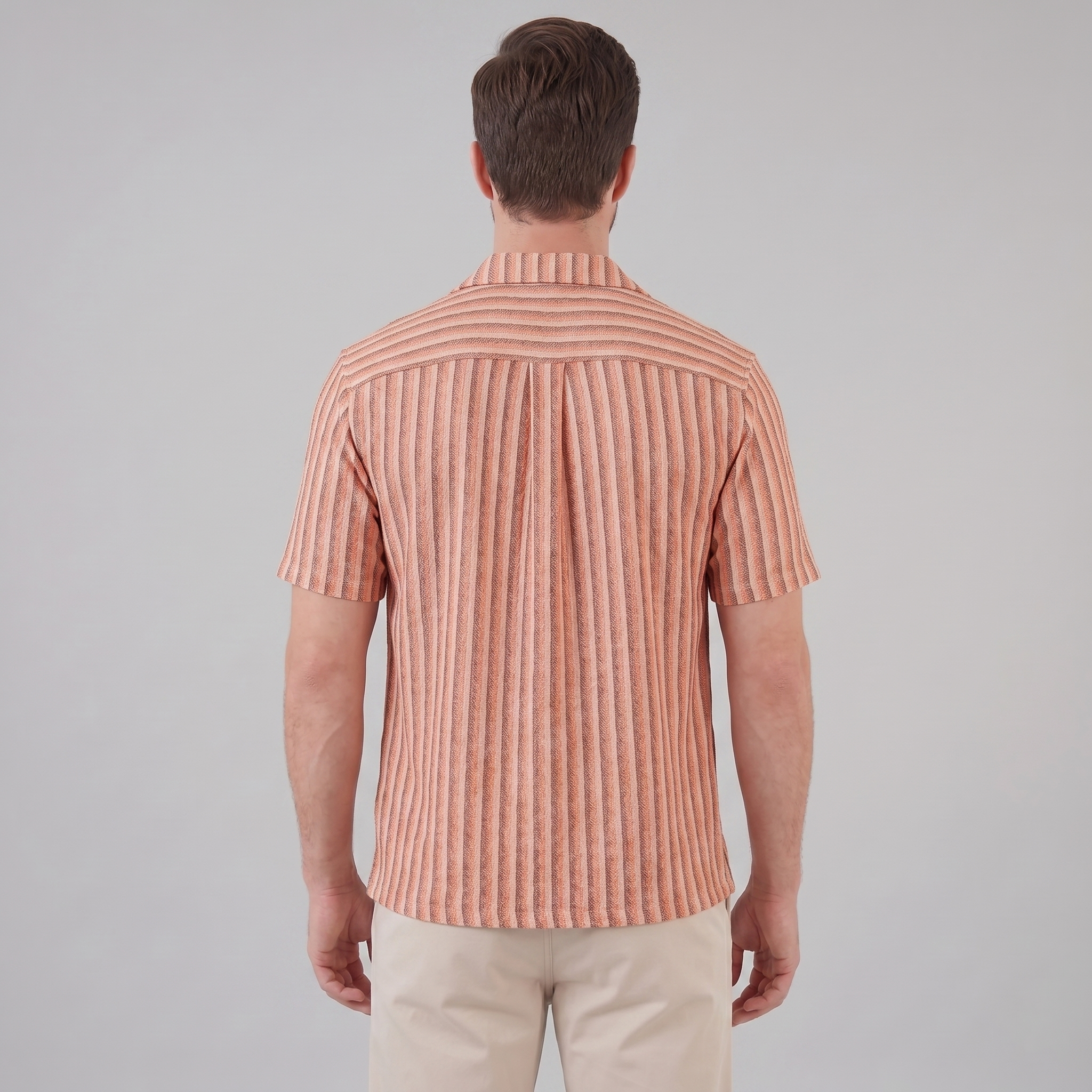 Skjorte Herre Vertikale Striber Resort Casual Sommer