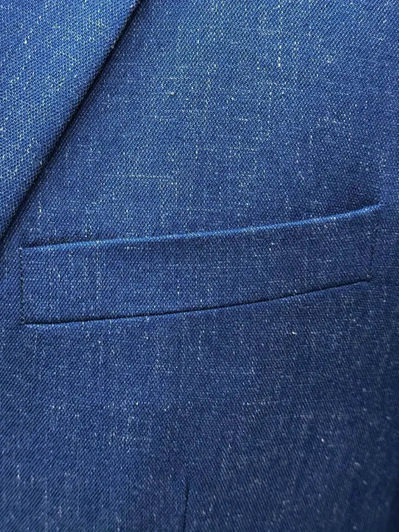 Jakkesæt Herre Slim Fit Blazer og Bukser Business Bryllup Sommer