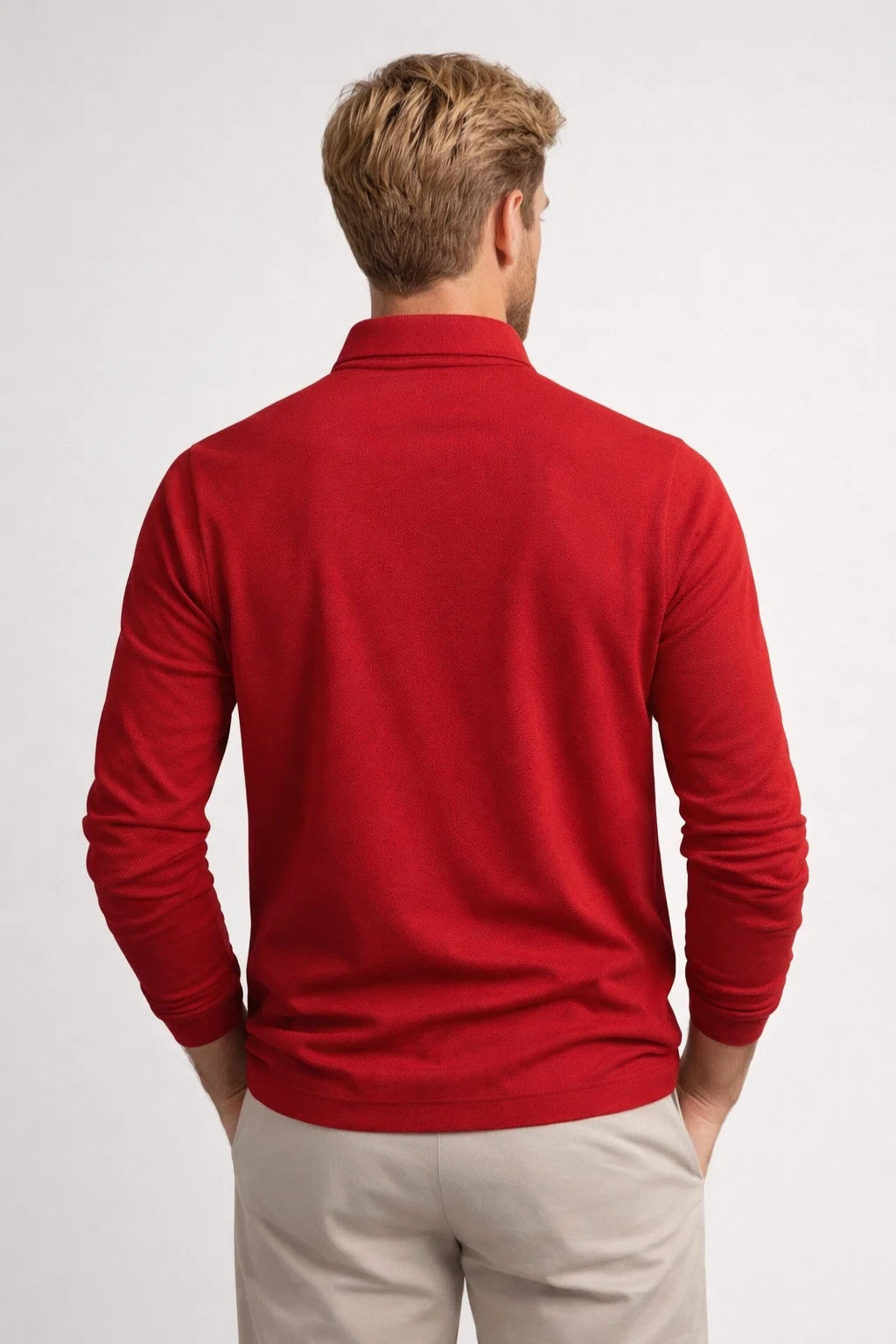 Polo Heren Lange Mouwen Slim Fit Klassieke Kraag Casual