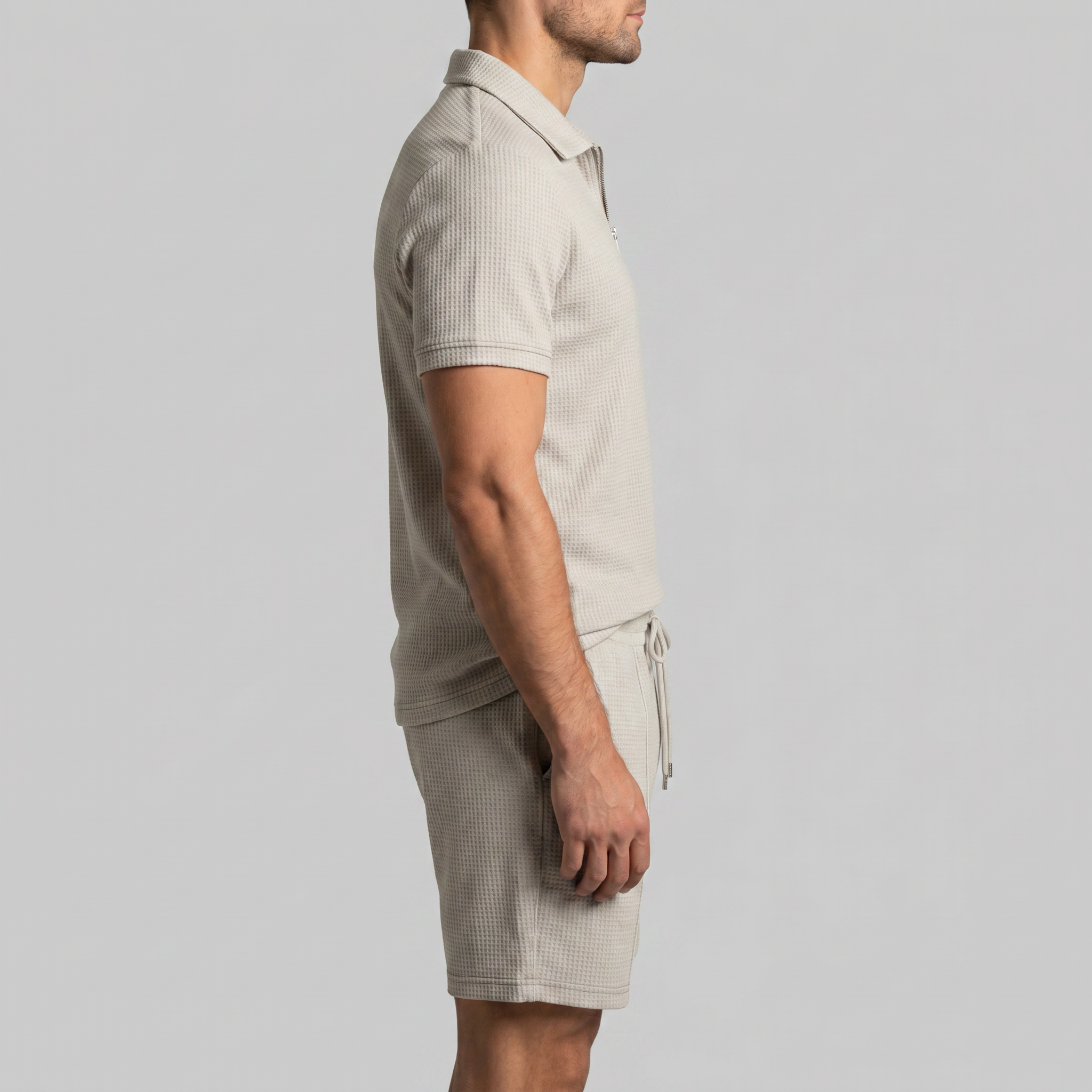 Polo Shirt Shorts Set Men Short Sleeves Summer