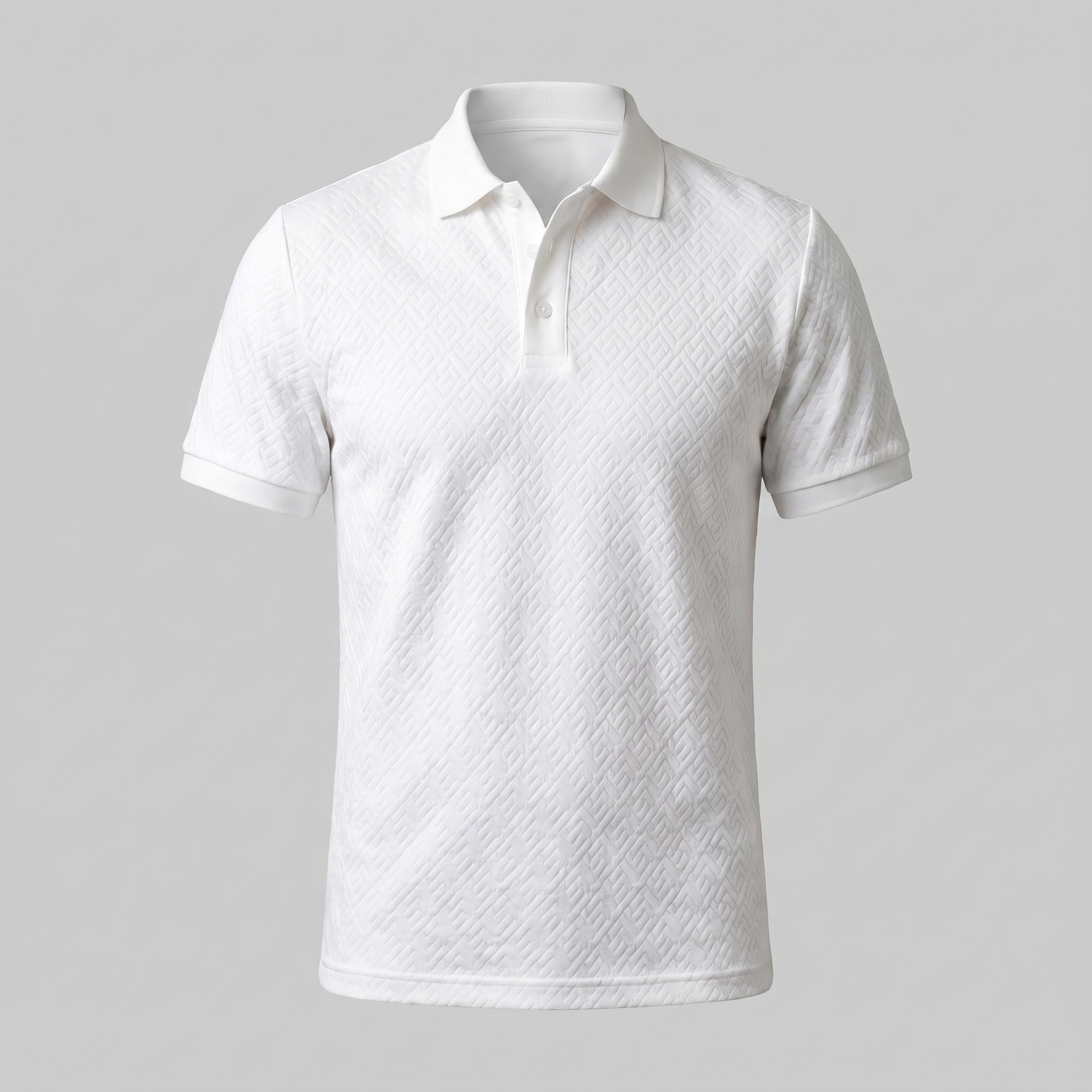 Polo Homem Corte Ajustado Texturizado Casual
