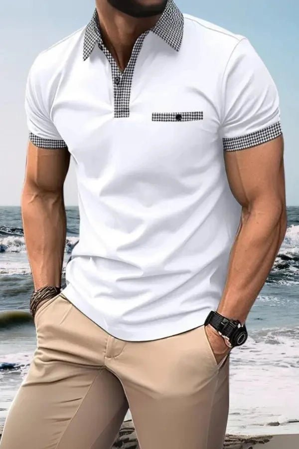 Tricou polo bărbați performanță absorbție umiditate elastic