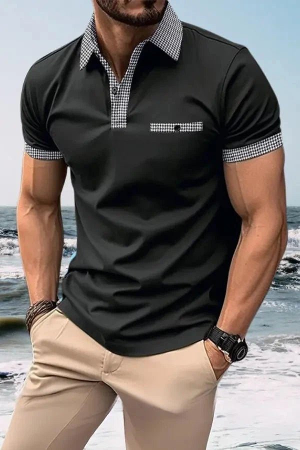 Tricou polo bărbați performanță absorbție umiditate elastic