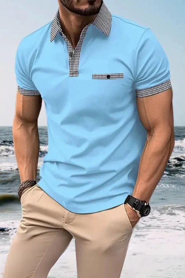 Tricou polo bărbați performanță absorbție umiditate elastic