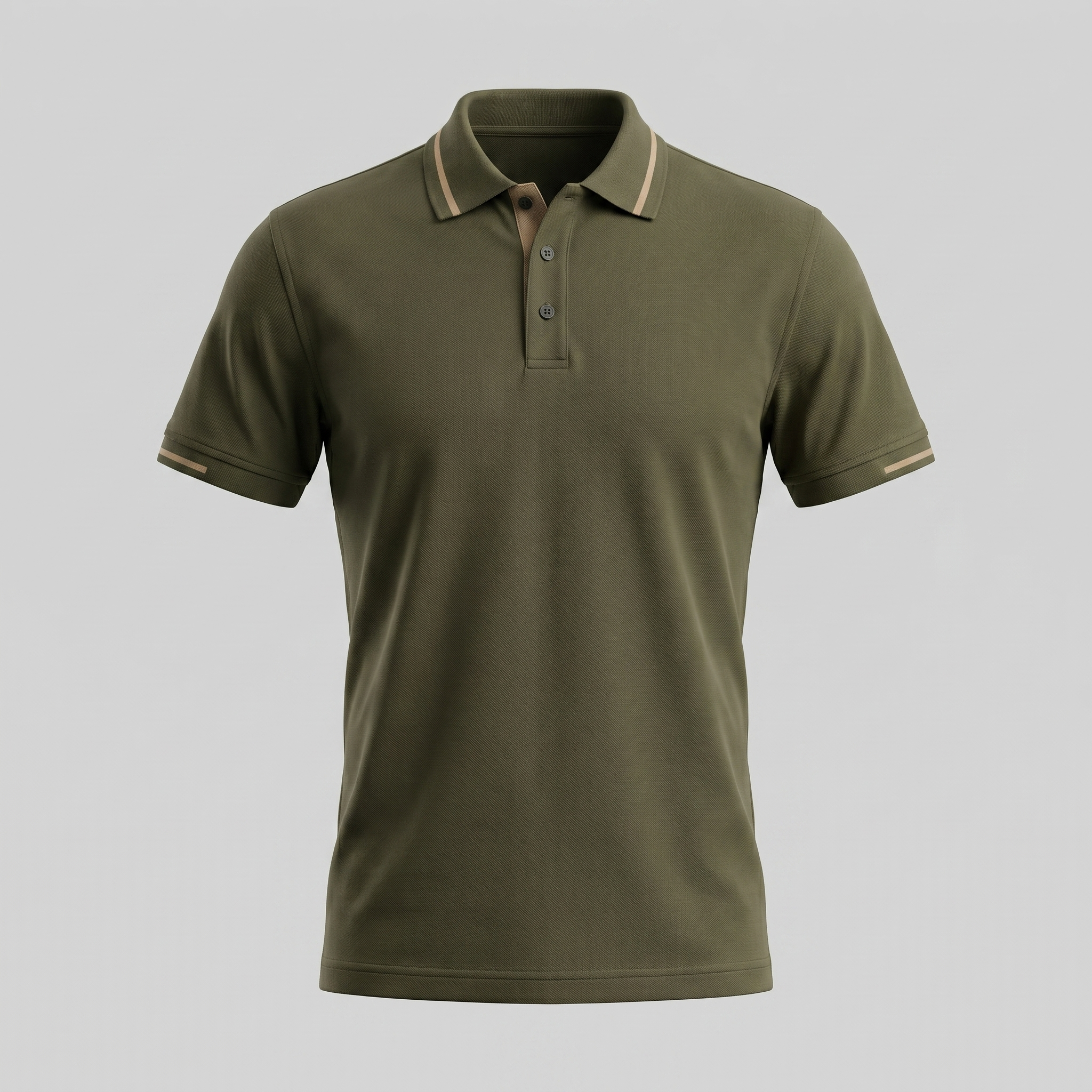 Polo Homem Corte Ajustado Gola Contrastante Casual