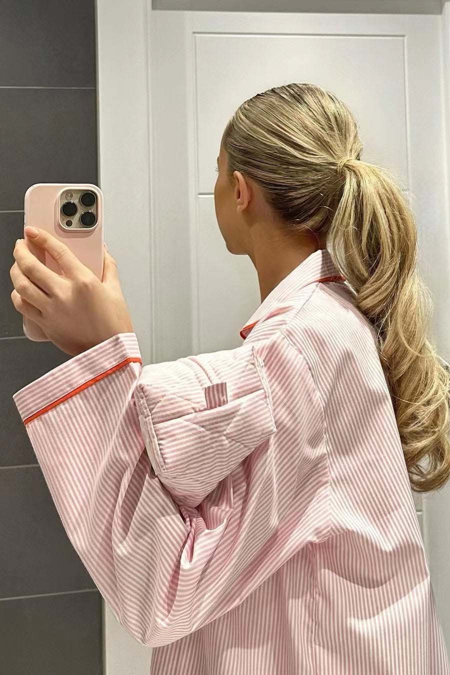 Ensemble Pyjama Femme Deux Pièces Cœurs Boutons Taille Élastique