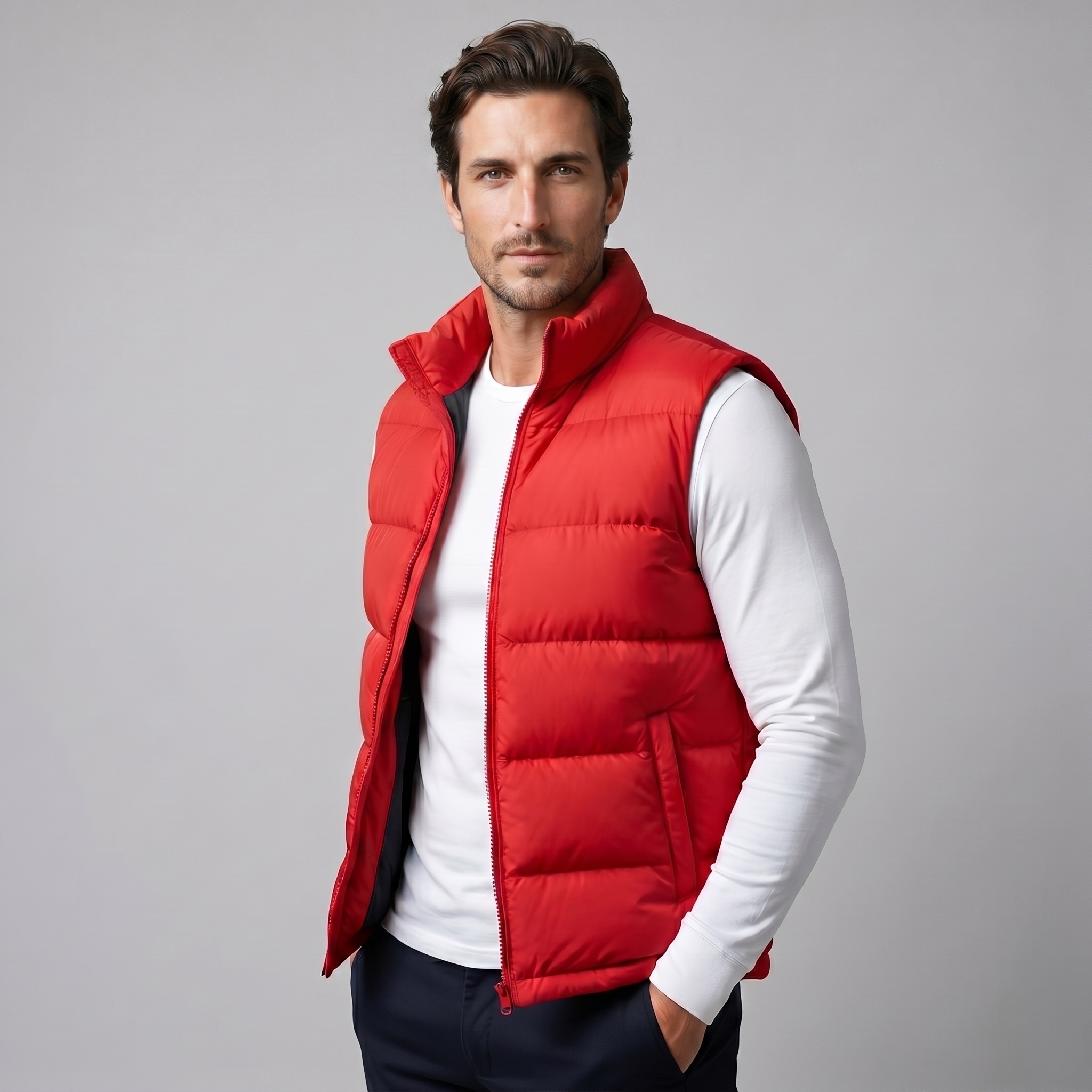 Gilet matelassé rembourré homme hiver décontracté