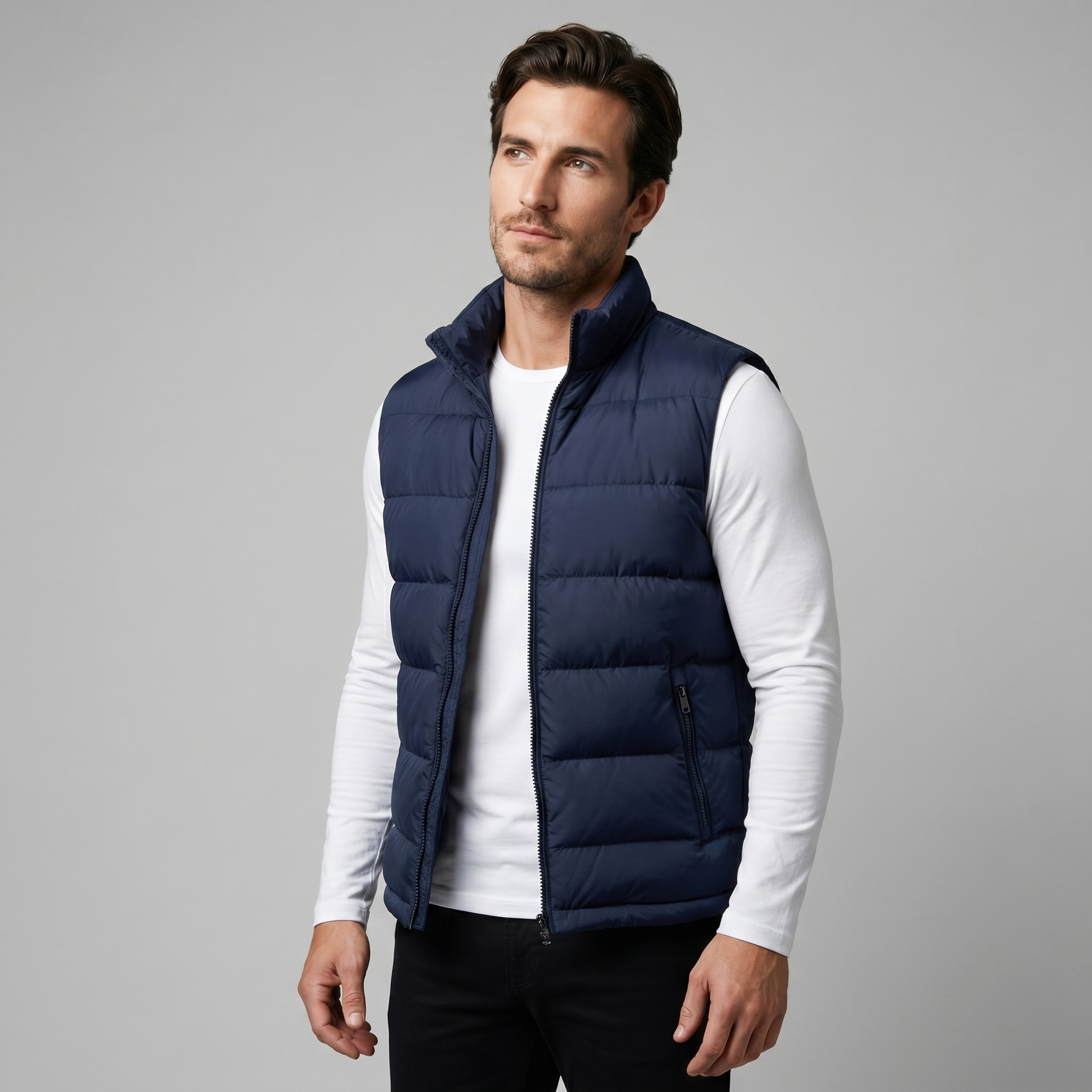 Gilet matelassé rembourré homme hiver décontracté