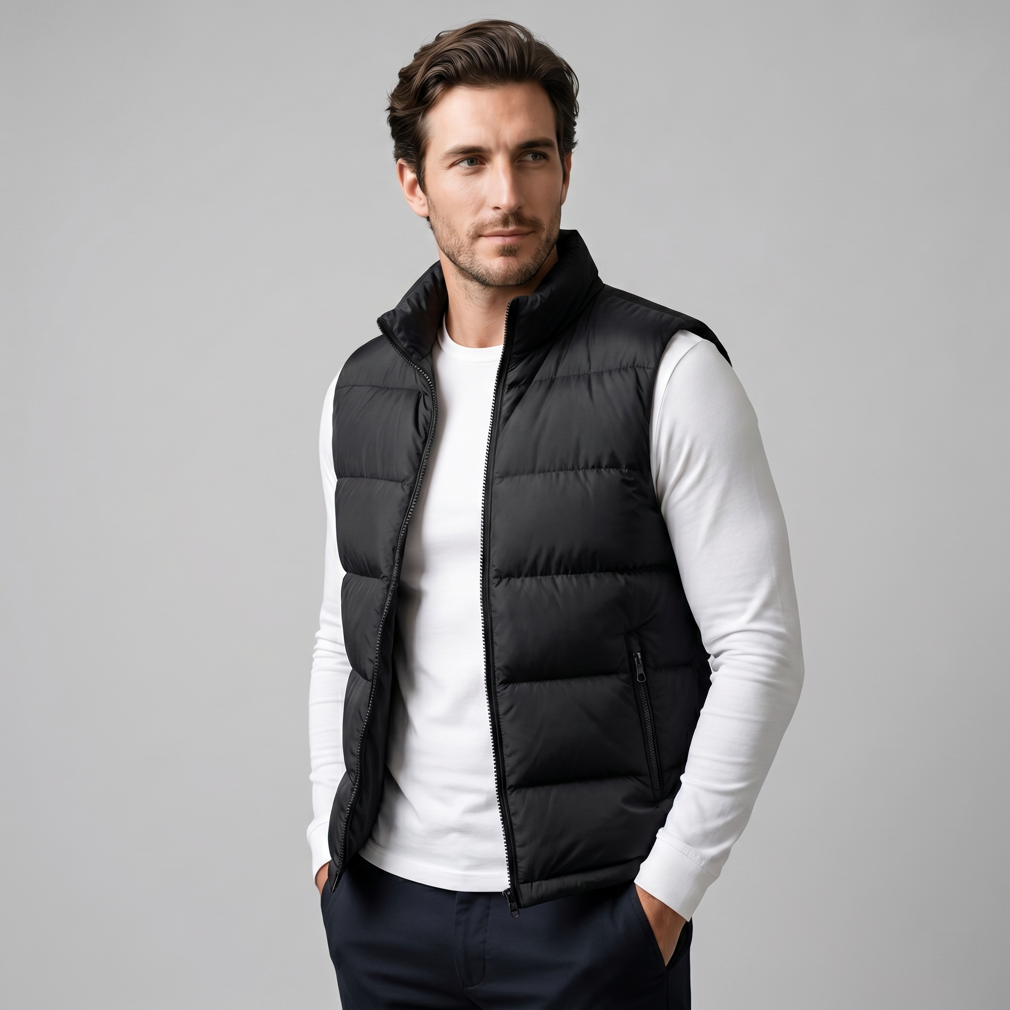 Gilet matelassé rembourré homme hiver décontracté