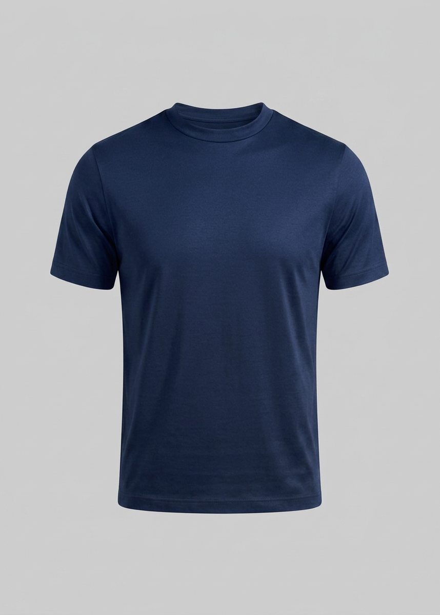 Slim fit T-shirt med rund hals til mænd