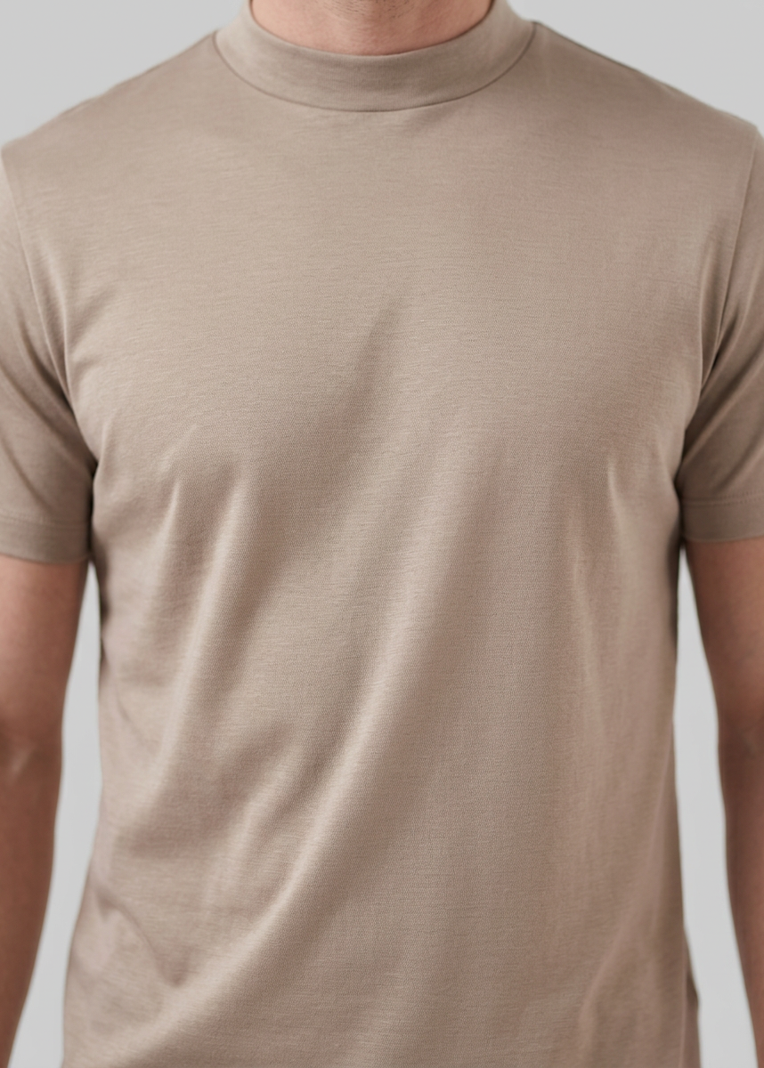 Slim fit T-shirt med rund hals til mænd