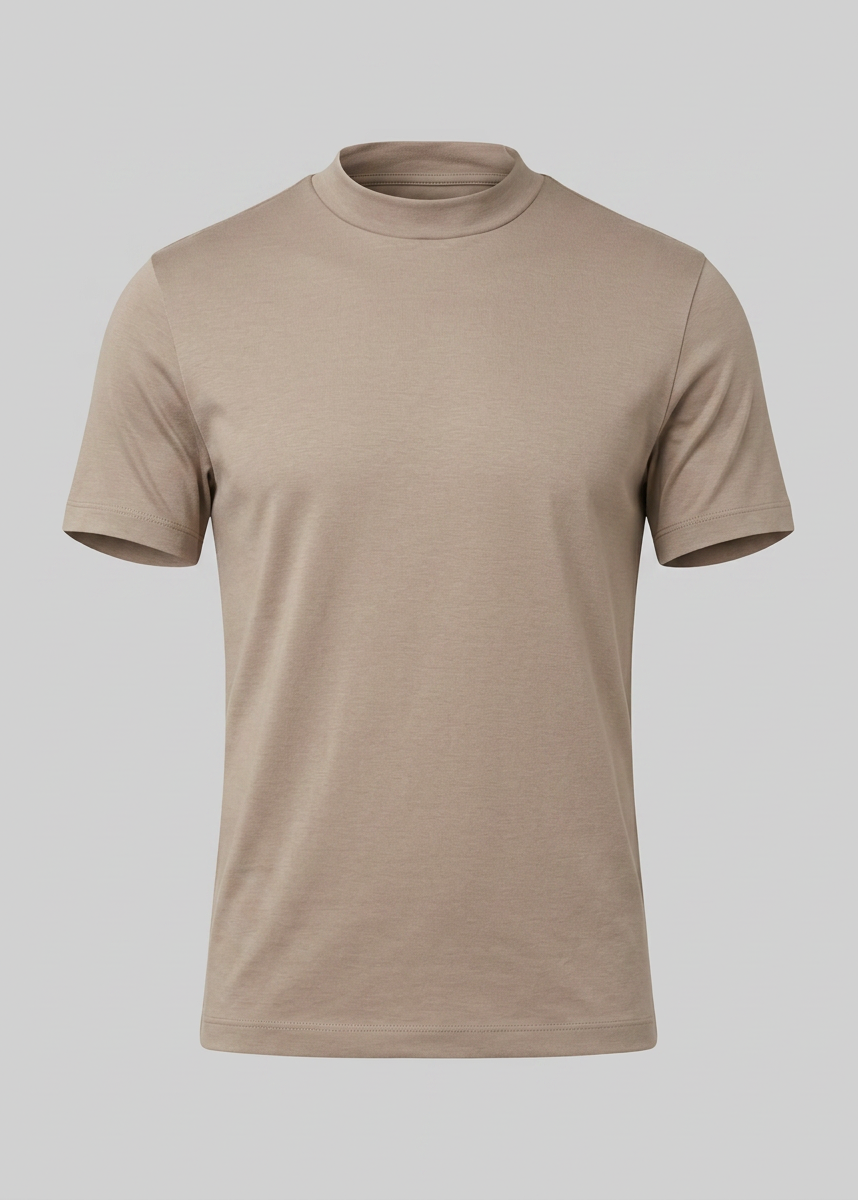Slim fit T-shirt med rund hals til mænd