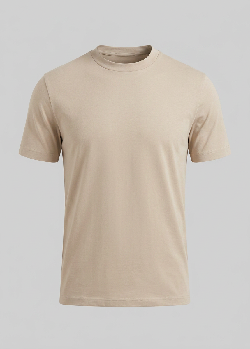Slim fit T-shirt med rund hals til mænd