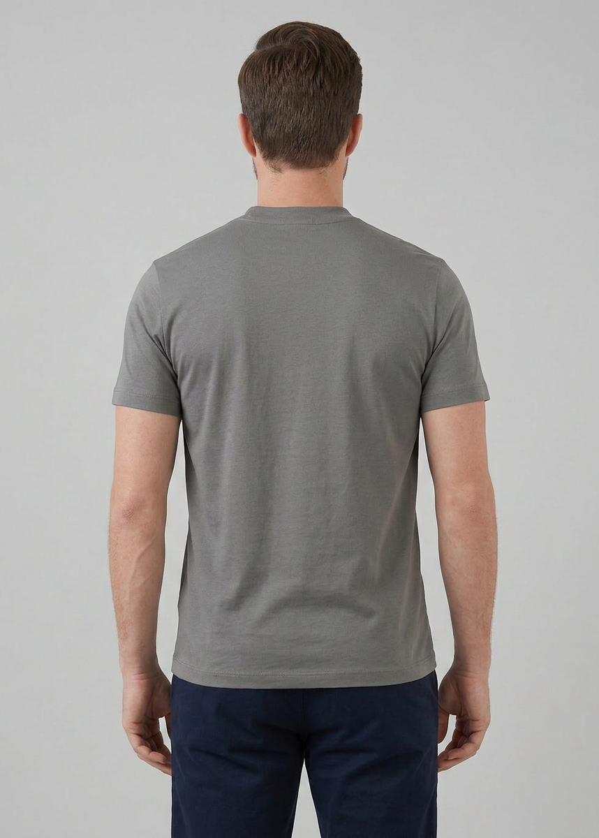Slim fit T-shirt med rund hals til mænd