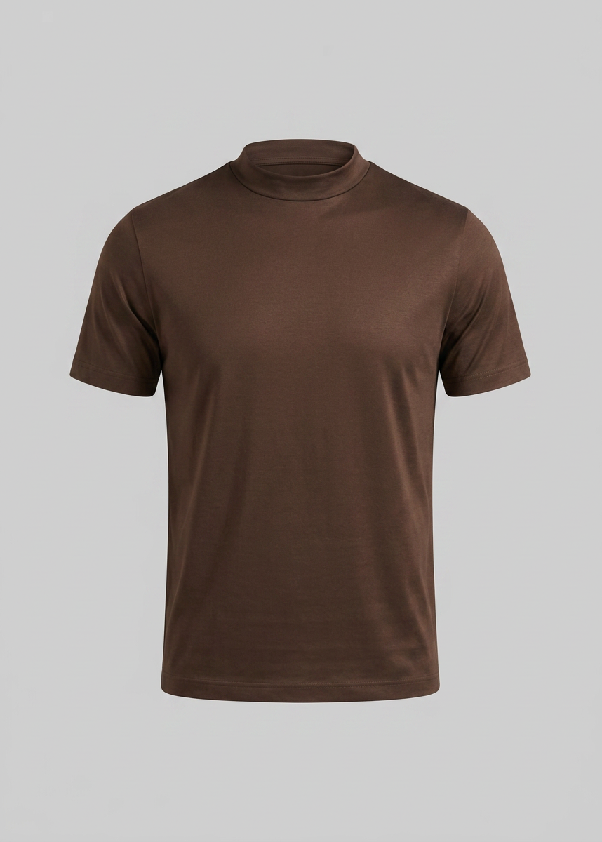 Slim fit T-shirt med rund hals til mænd