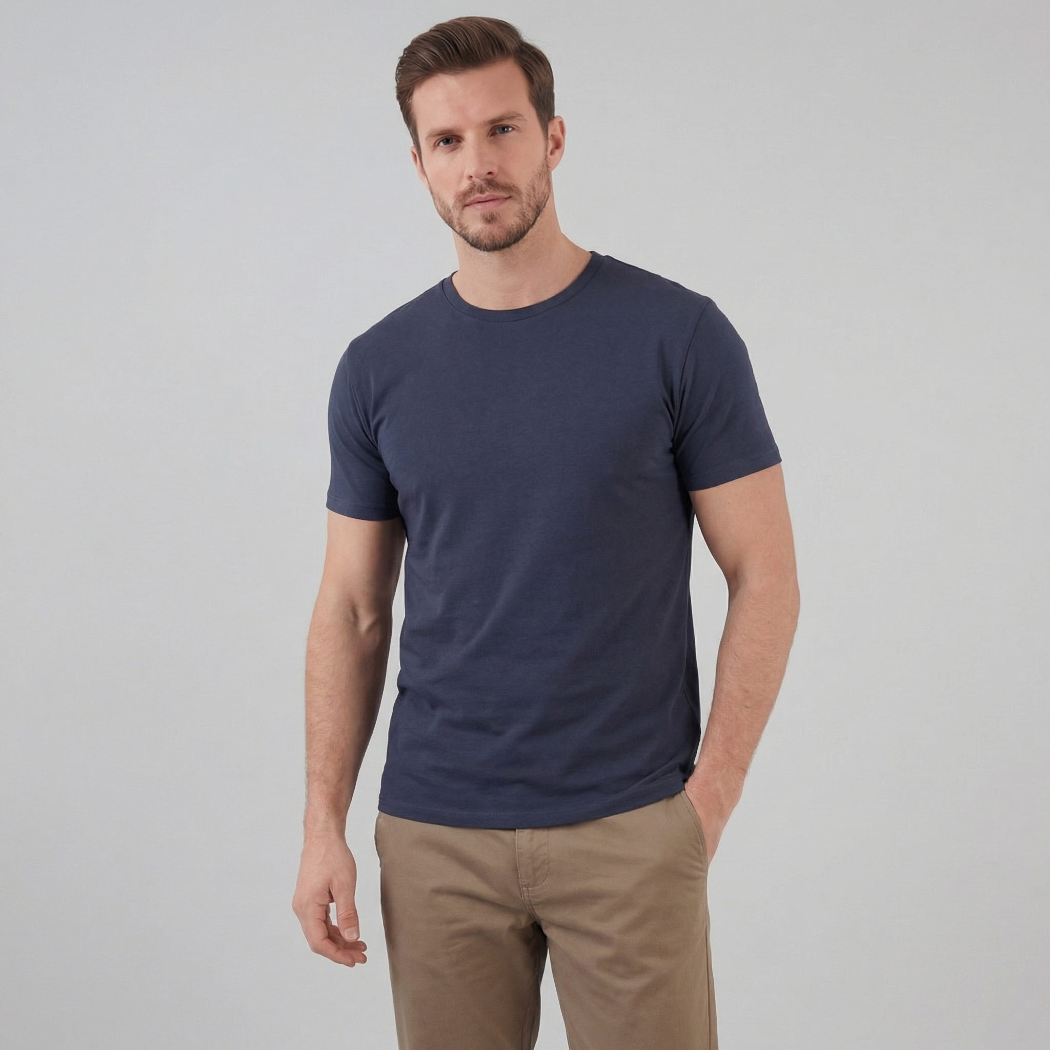 T-Shirt Slim Fit Homem Casual
