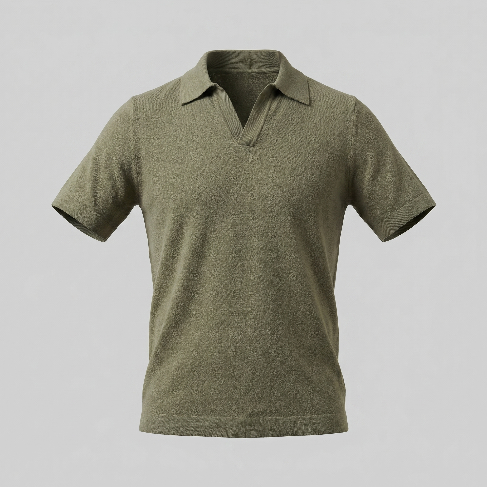 Polo Smart Casual Homem Gola em V Verão Leve