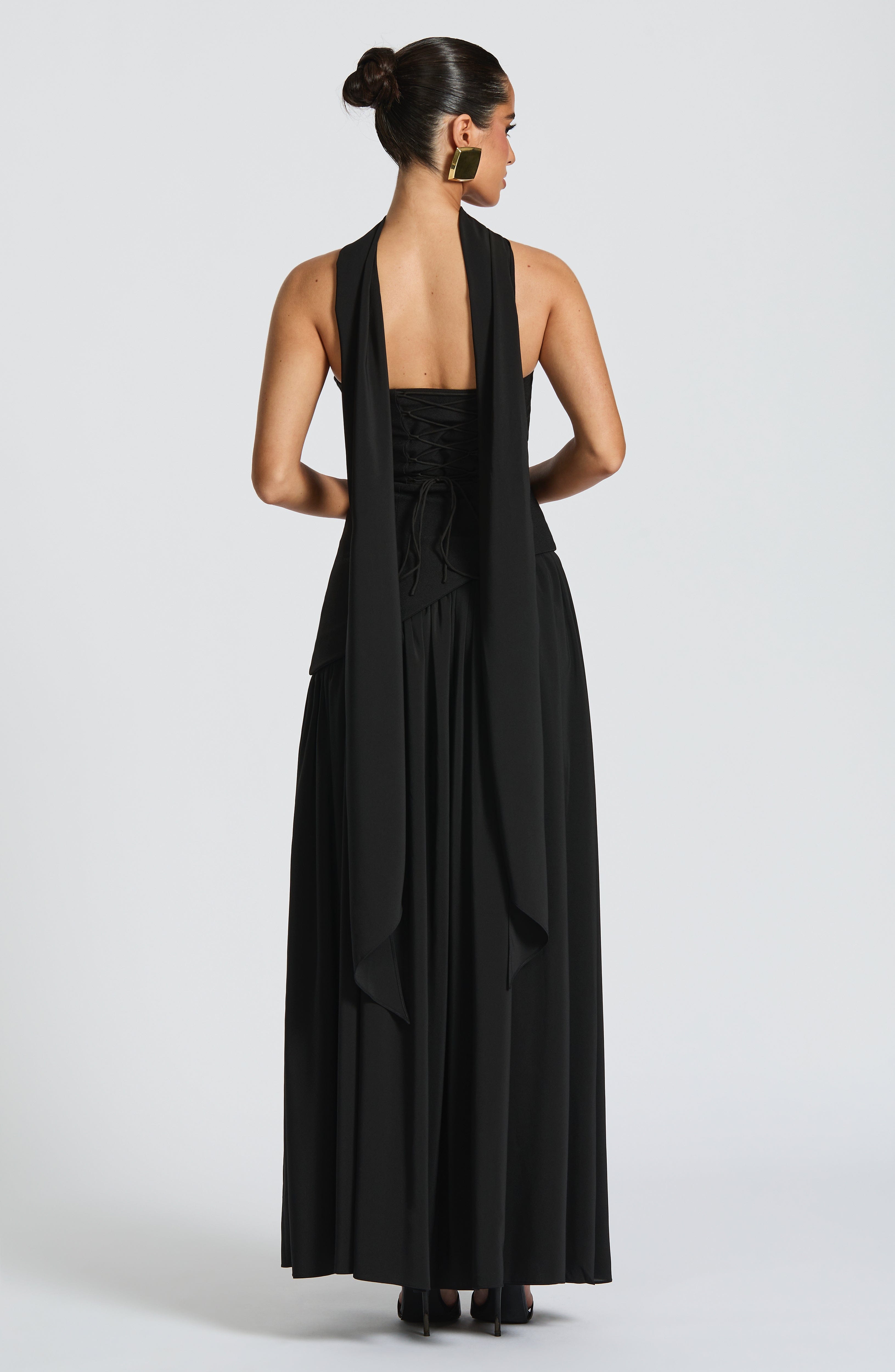 Vestido largo sin tirantes para mujer Formal vestido de noche