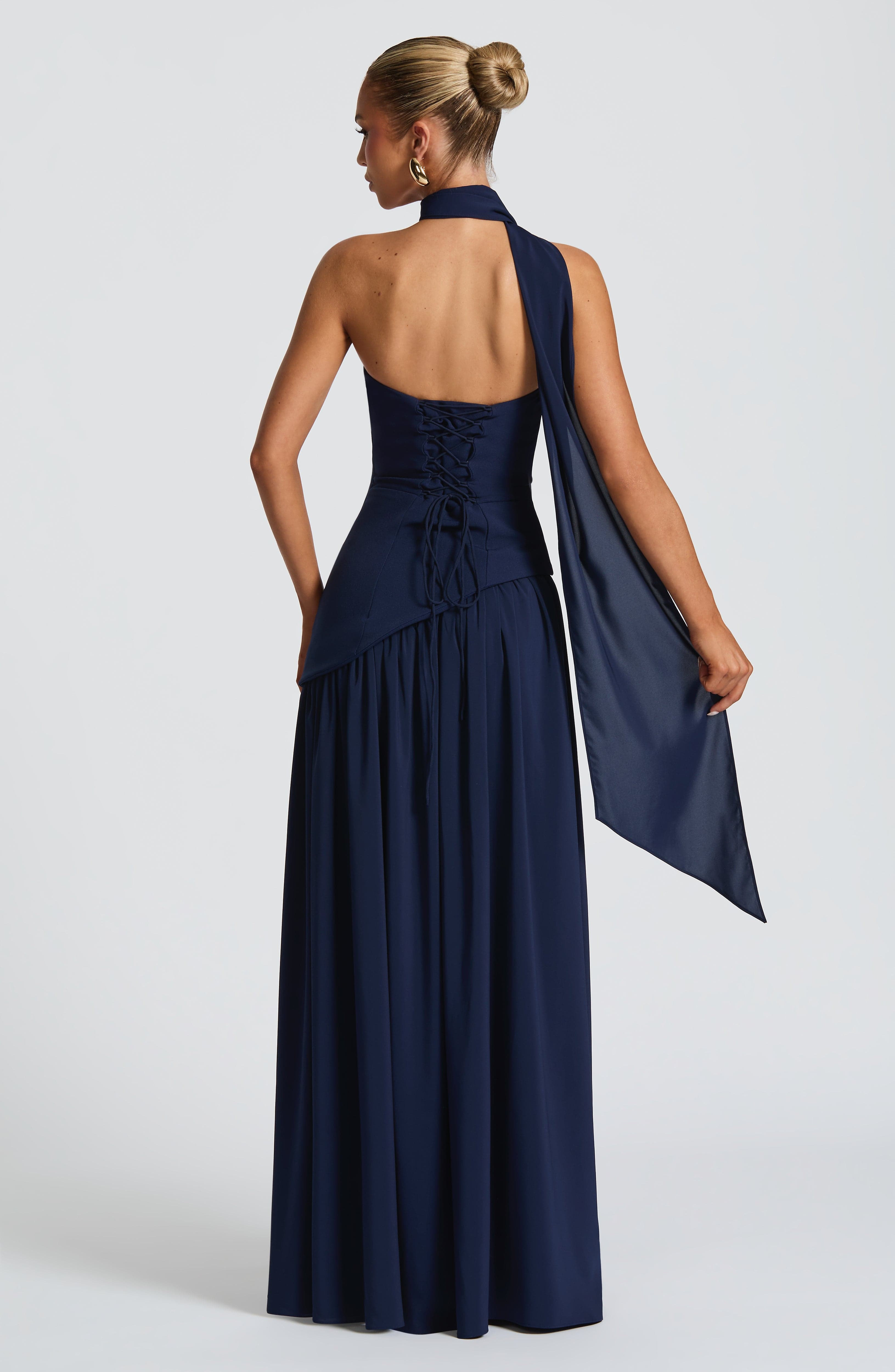 Vestido largo sin tirantes para mujer Formal vestido de noche