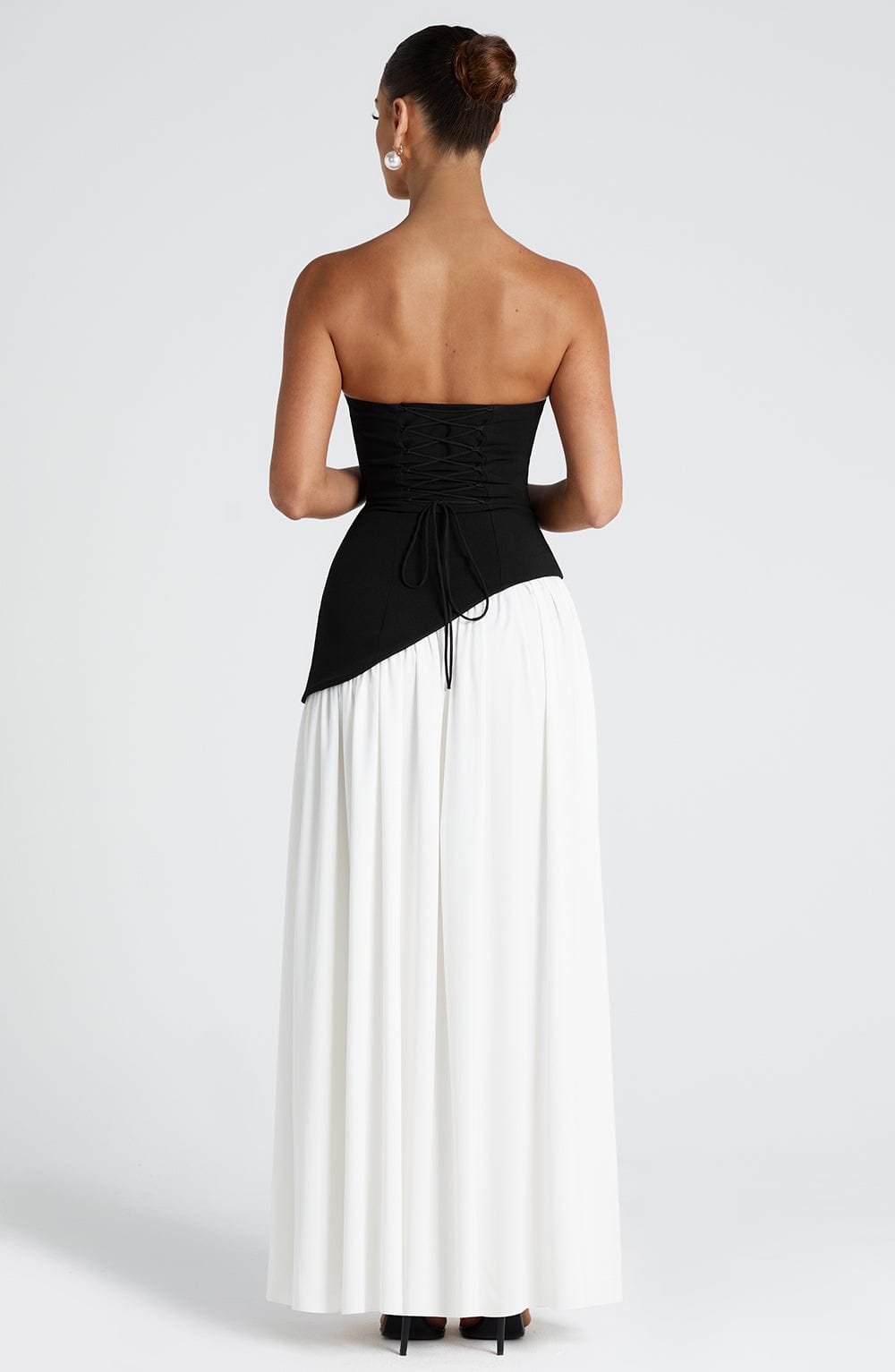 Vestido largo sin tirantes para mujer Formal vestido de noche