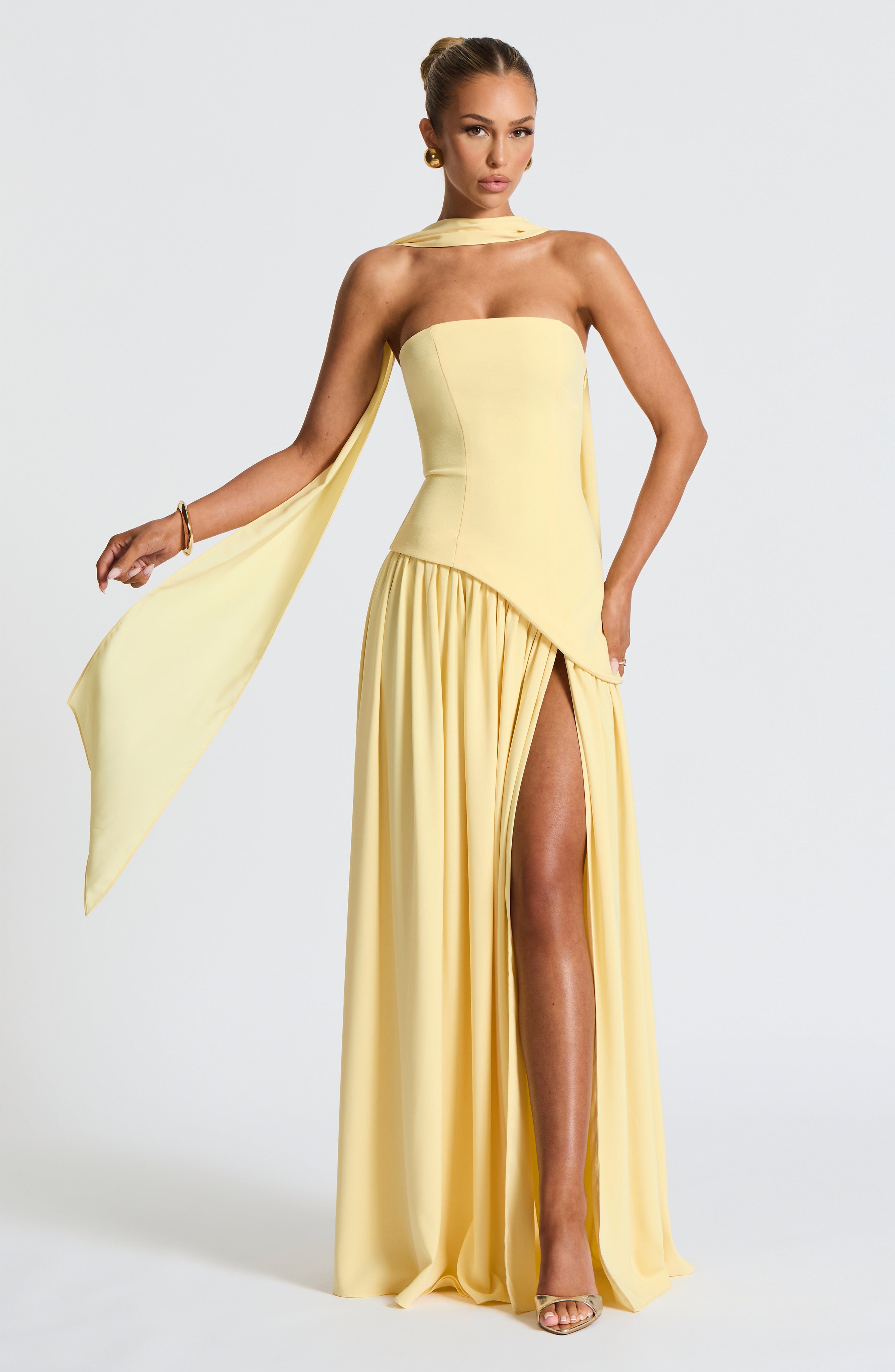 Vestido largo sin tirantes para mujer Formal vestido de noche