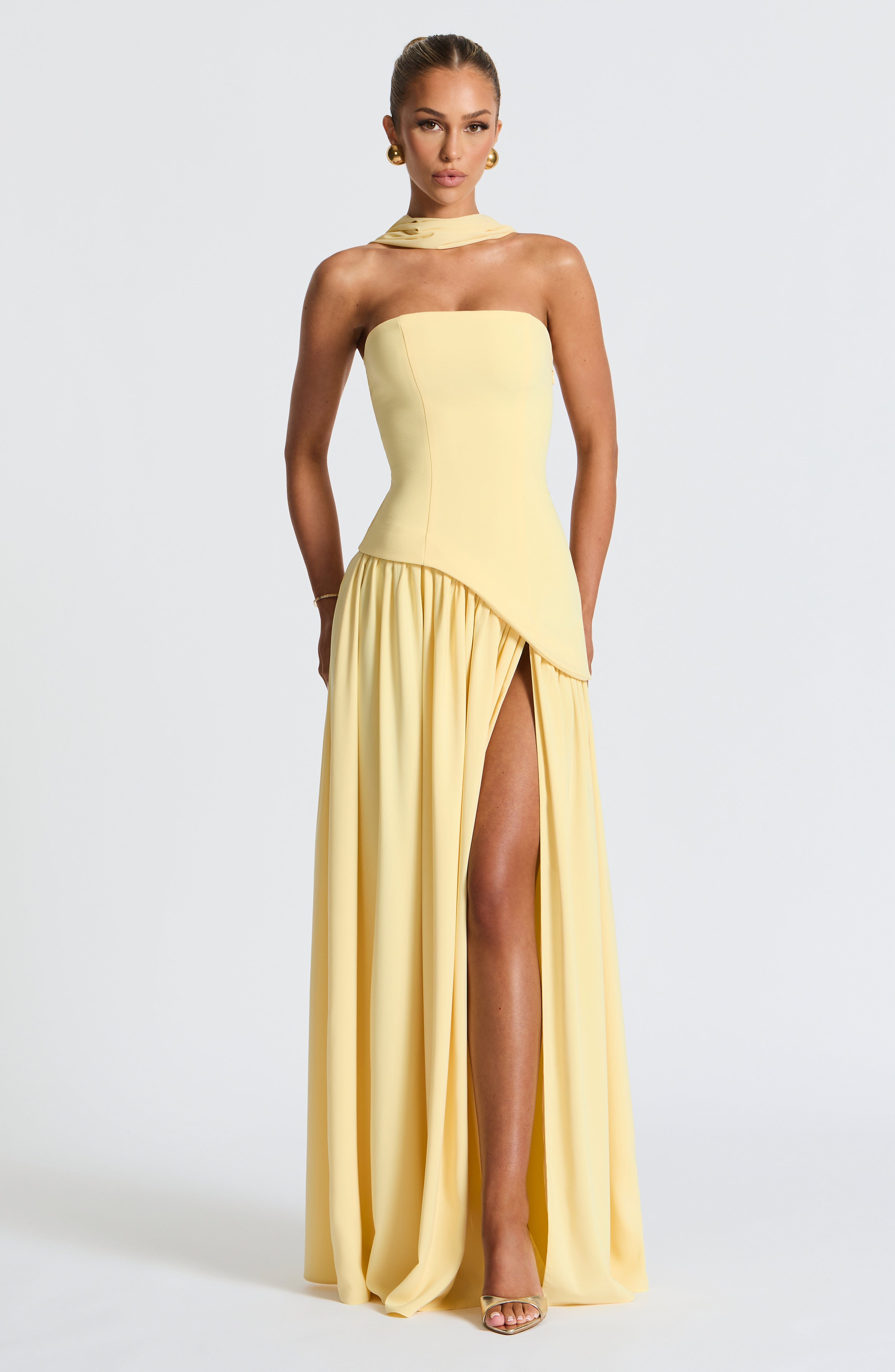Vestido largo sin tirantes para mujer Formal vestido de noche