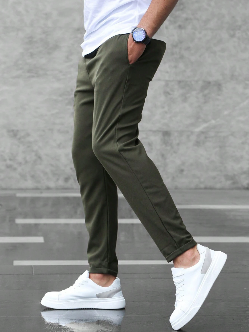 Stretch Comfort Pants Men Regular Fit Casual
