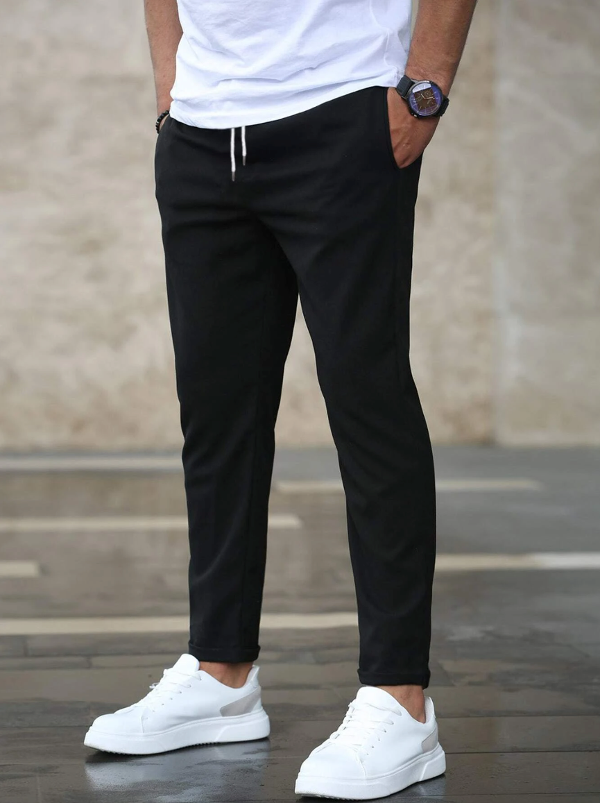 Pantalón stretch cómodo para hombre, ajuste regular, casual
