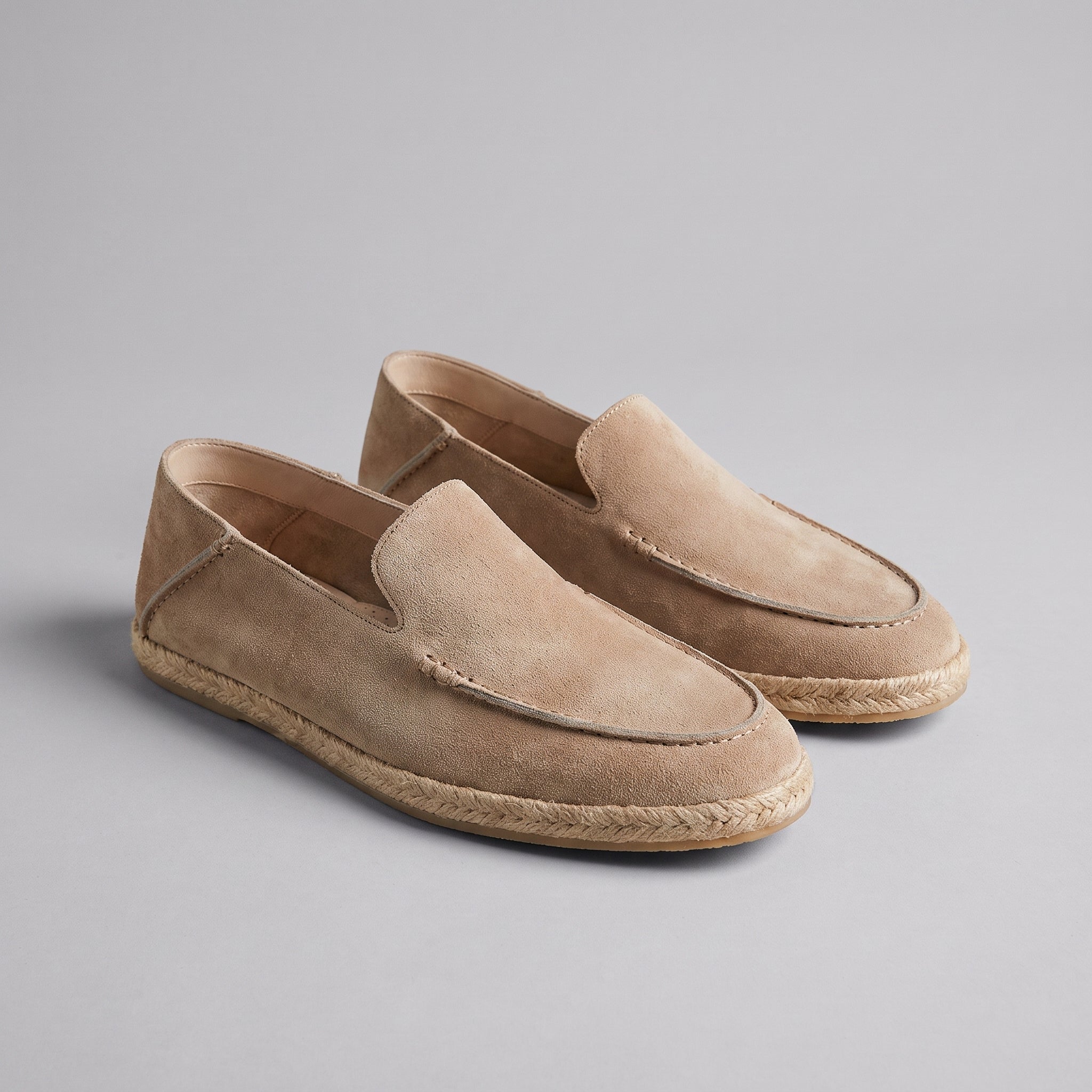 Semišové espadrilky mokasíny pánské neformální letní