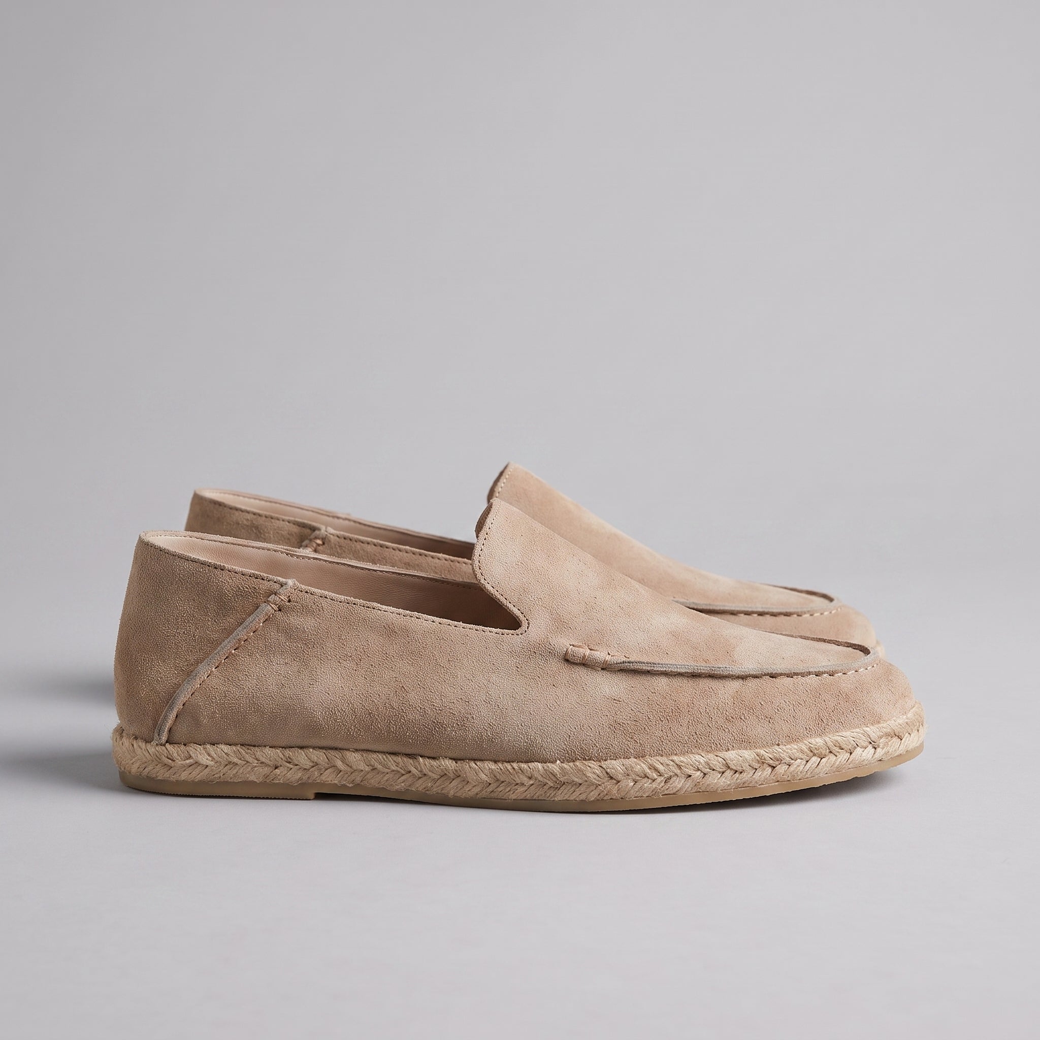 Semišové espadrilky mokasíny pánské neformální letní