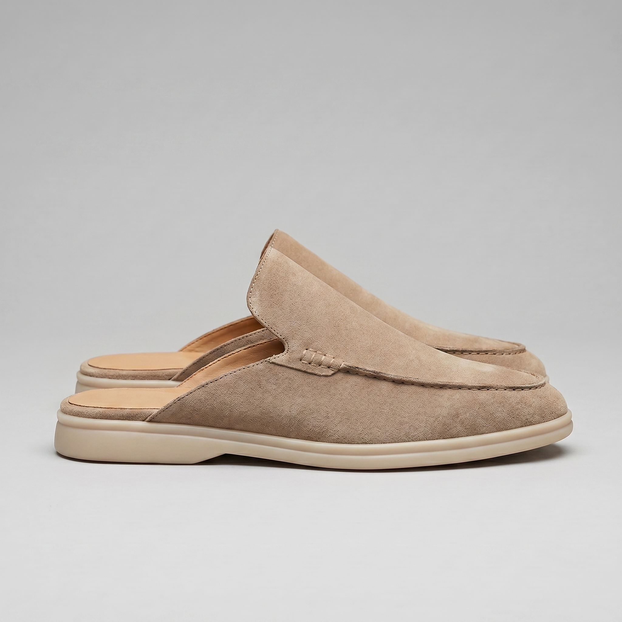 Ruskind Loafer Mules Herre Backless Casual Sommer