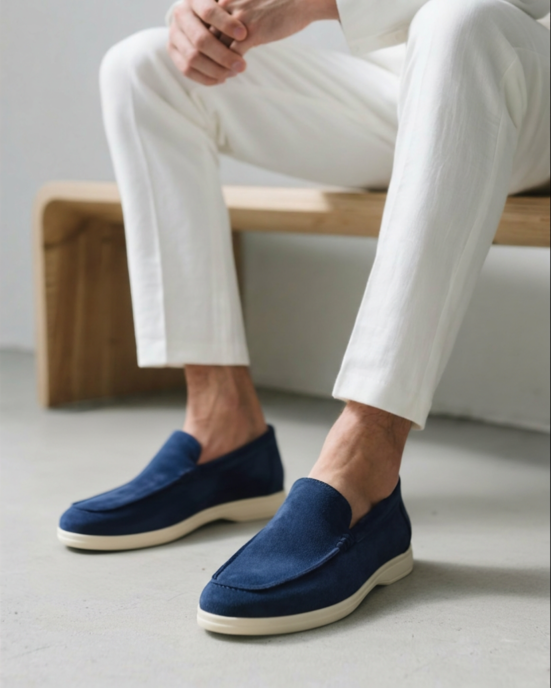 Wildleder Loafers Herren Freizeit Bequem Slip On