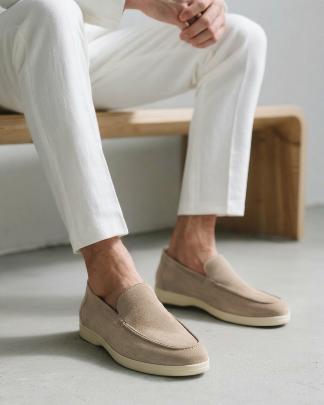 Wildleder Loafers Herren Freizeit Bequem Slip On