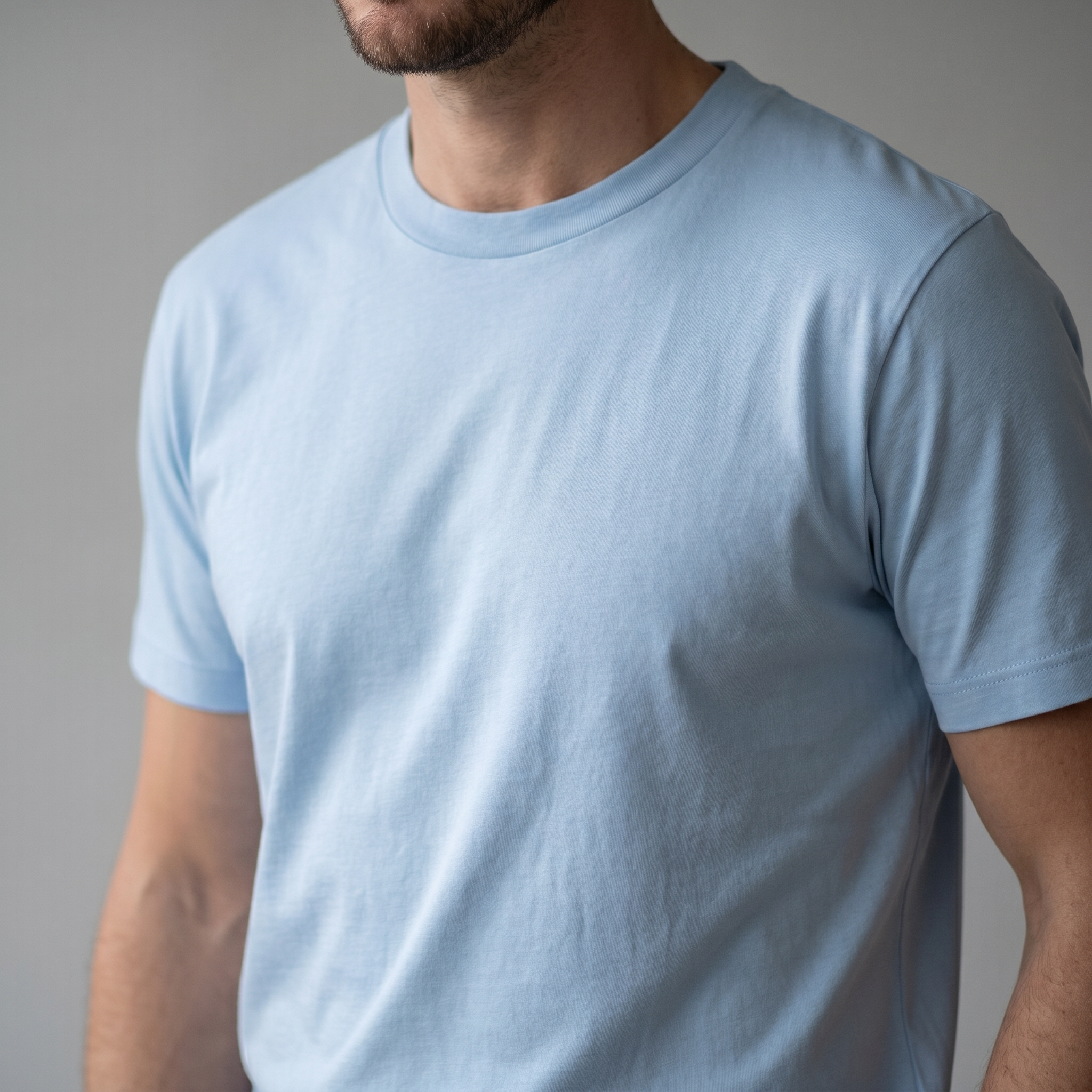 T-Shirt Herren Rundhals Baumwolle Freizeit