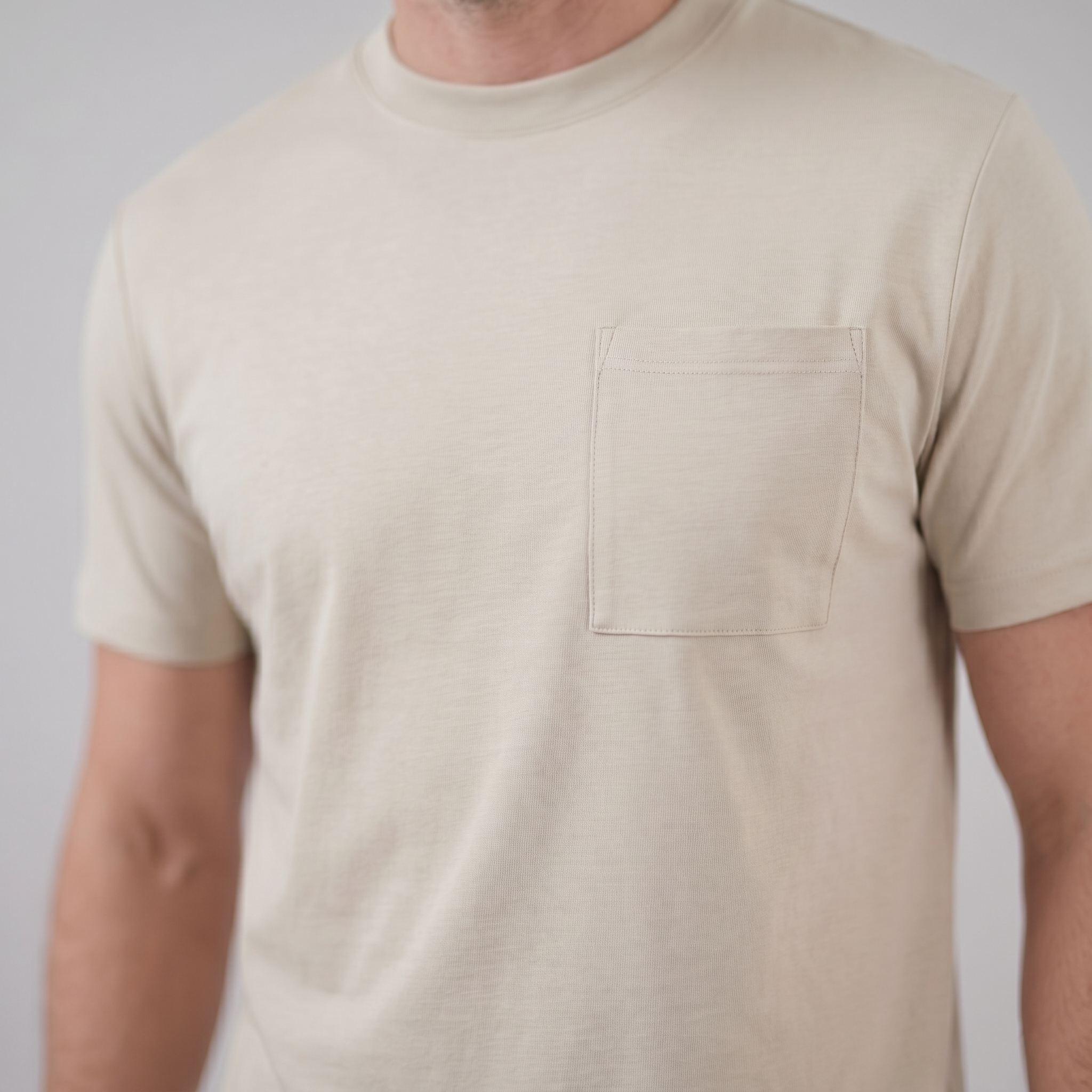 T-Shirt Herre Relaxed Fit Bryststak Casual