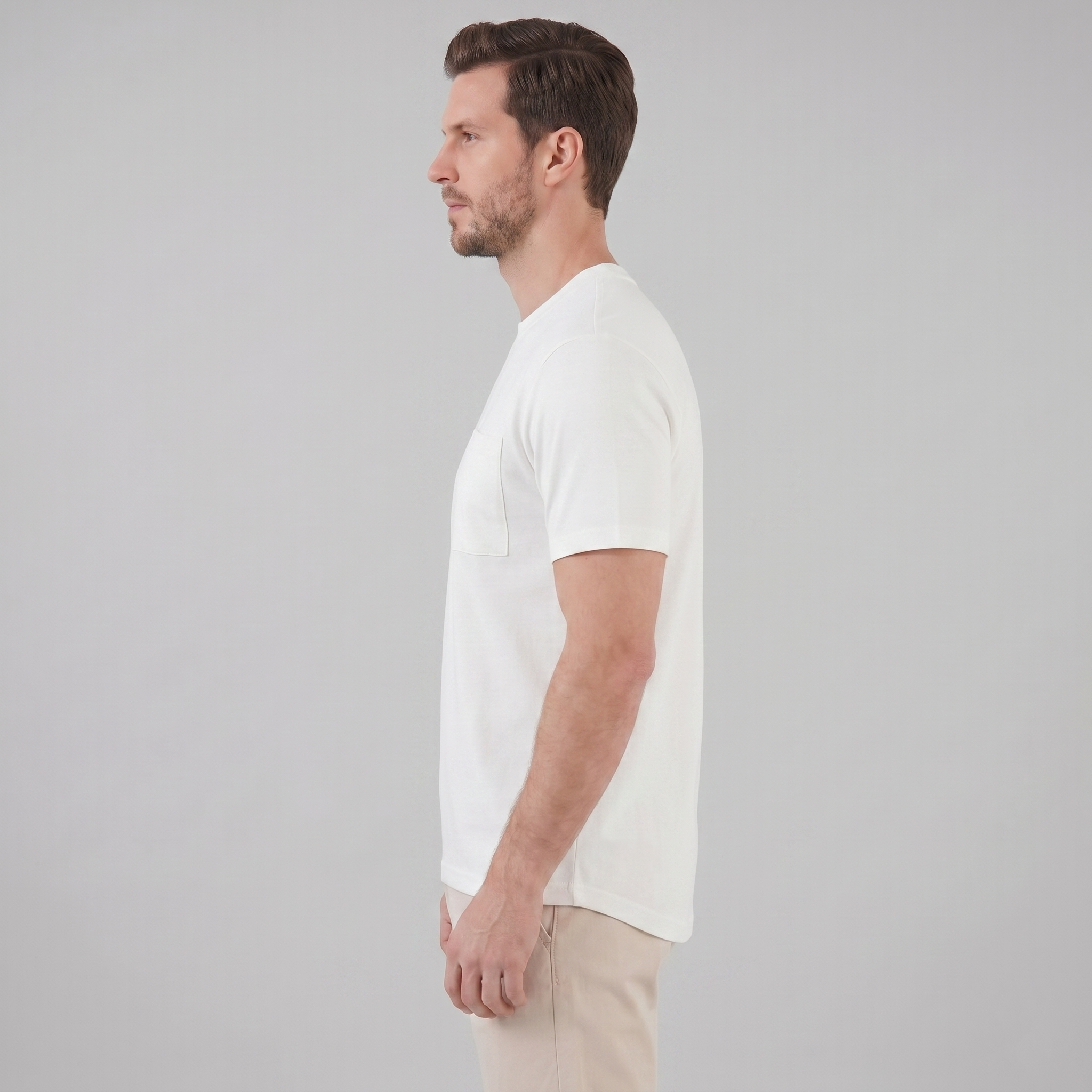 T-Shirt Herre Relaxed Fit Bryststak Casual